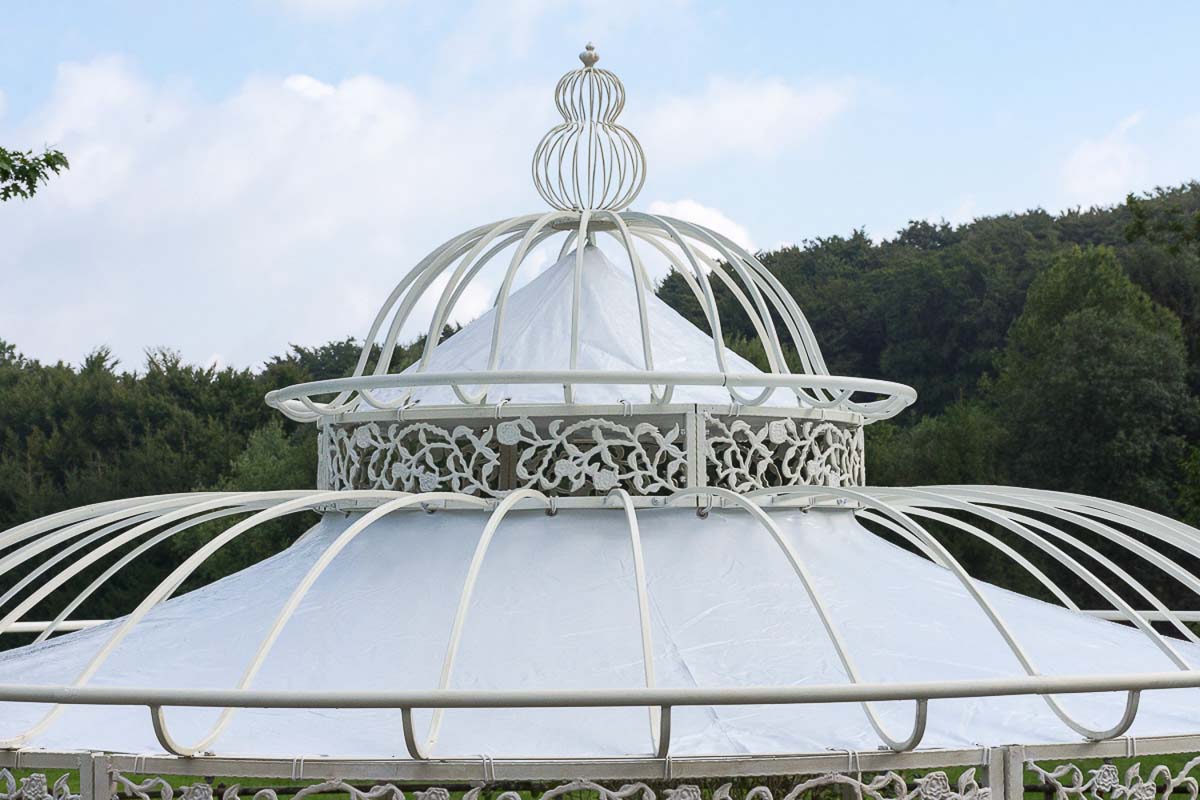 Dach für Luxus Pavillon Romantik 350 cm, weiß