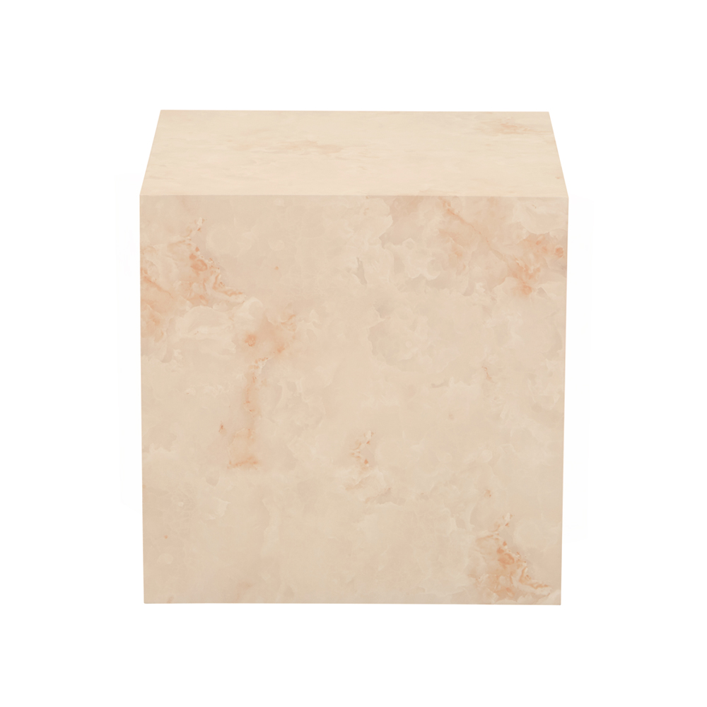 Couchtisch Marmor AMIRI M - 50 x 50 cm Sandstein