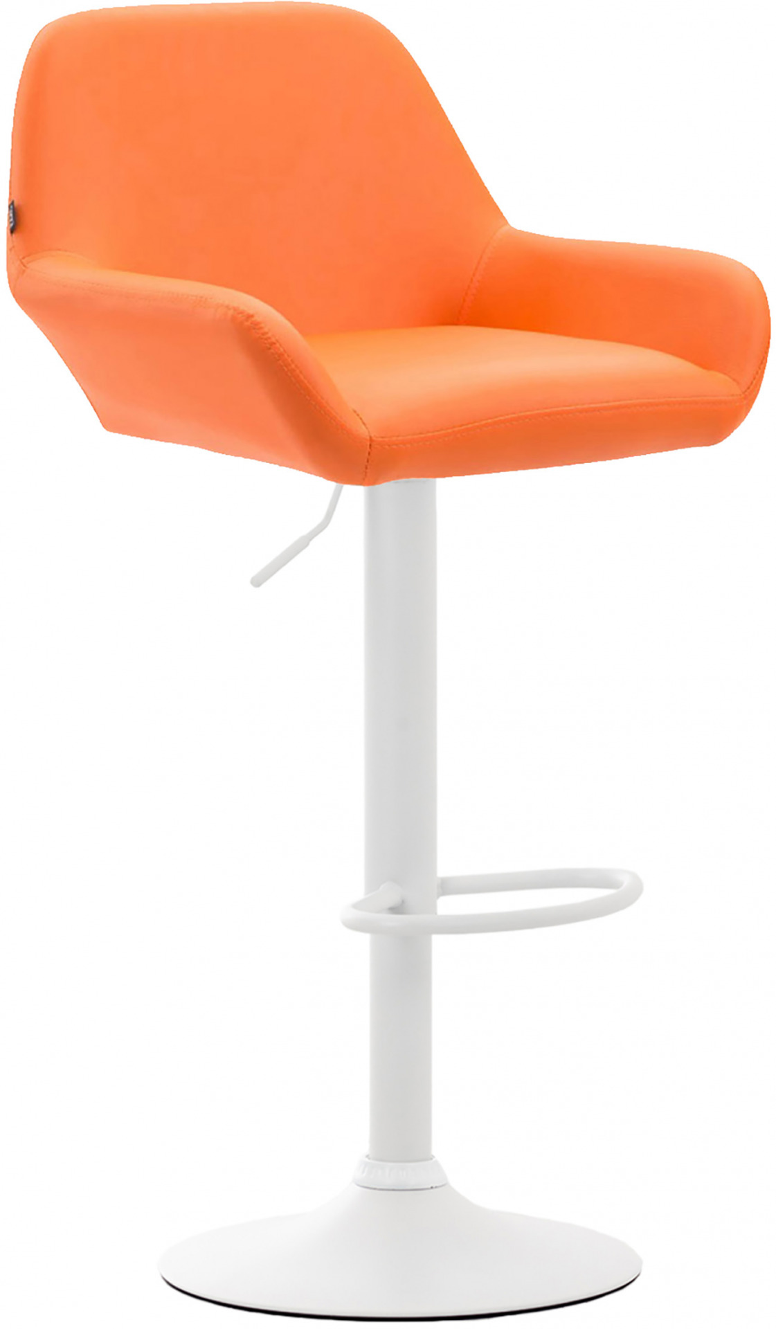 Barhocker Braga Kunstleder weiß, orange