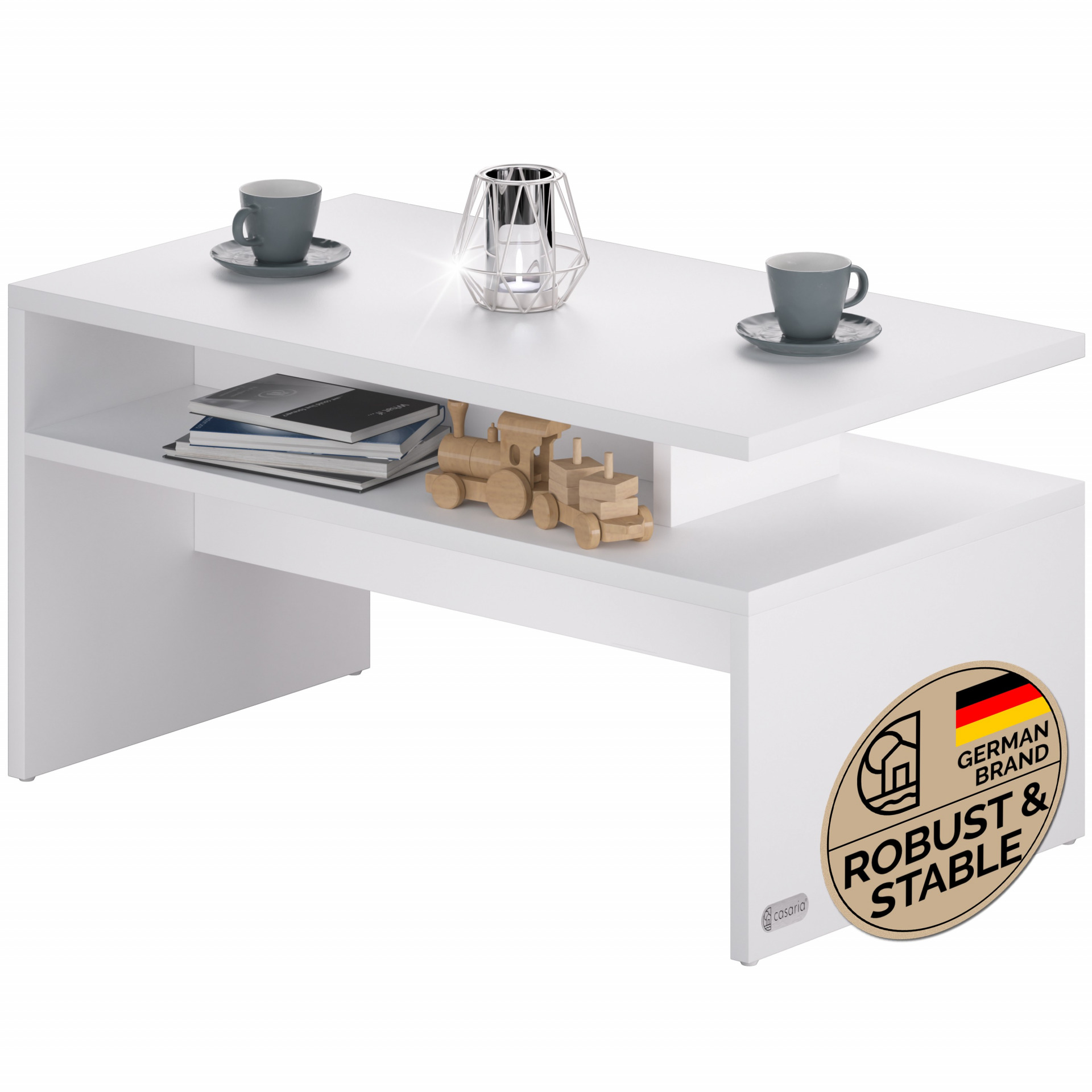 Couchtisch Sacramento Weiß 95x55x50cm