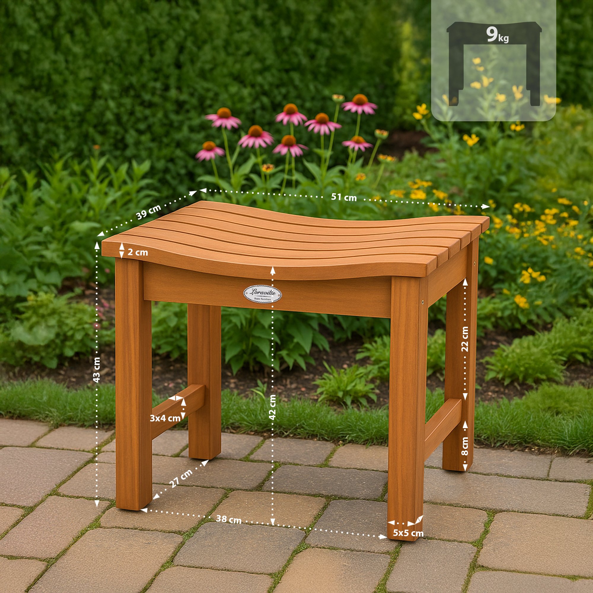 Hocker Bibury, teak