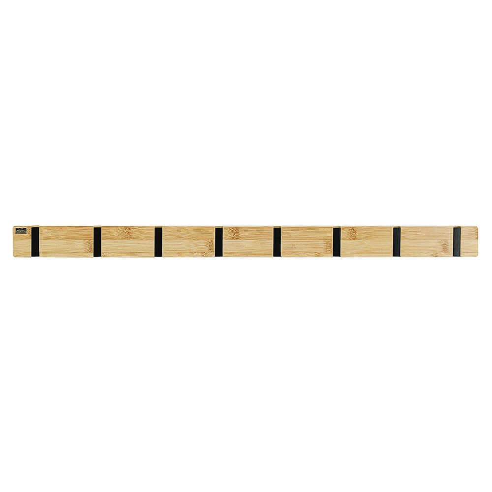 Garderobenleiste HOOK inkl. Haken und Magnete - Bambus