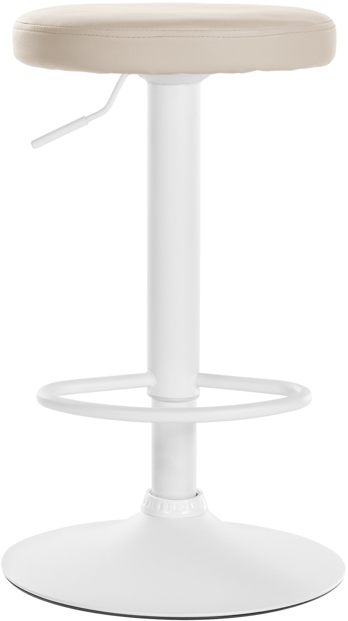 2er Set Barhocker Ponte Kunstleder weiß, creme