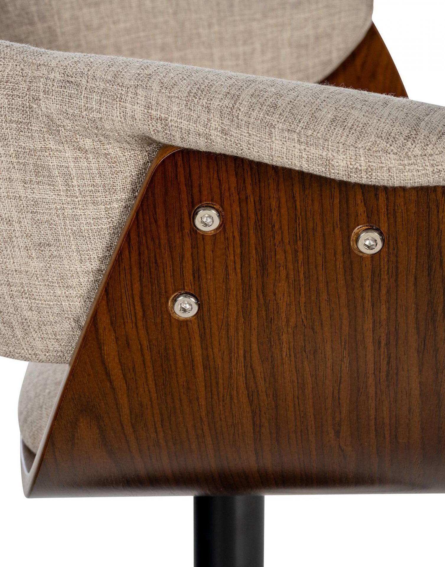 2er Set Barhocker Vestal Stoff, walnuss/creme