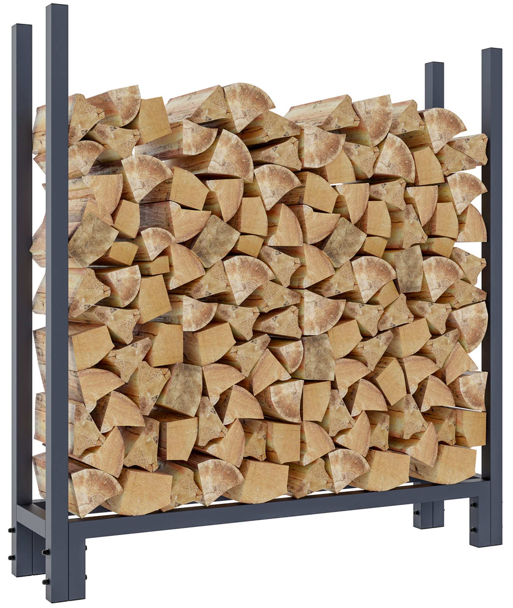Kaminholzständer + Abdeckplane Martin 25x110x115 cm, anthrazit
