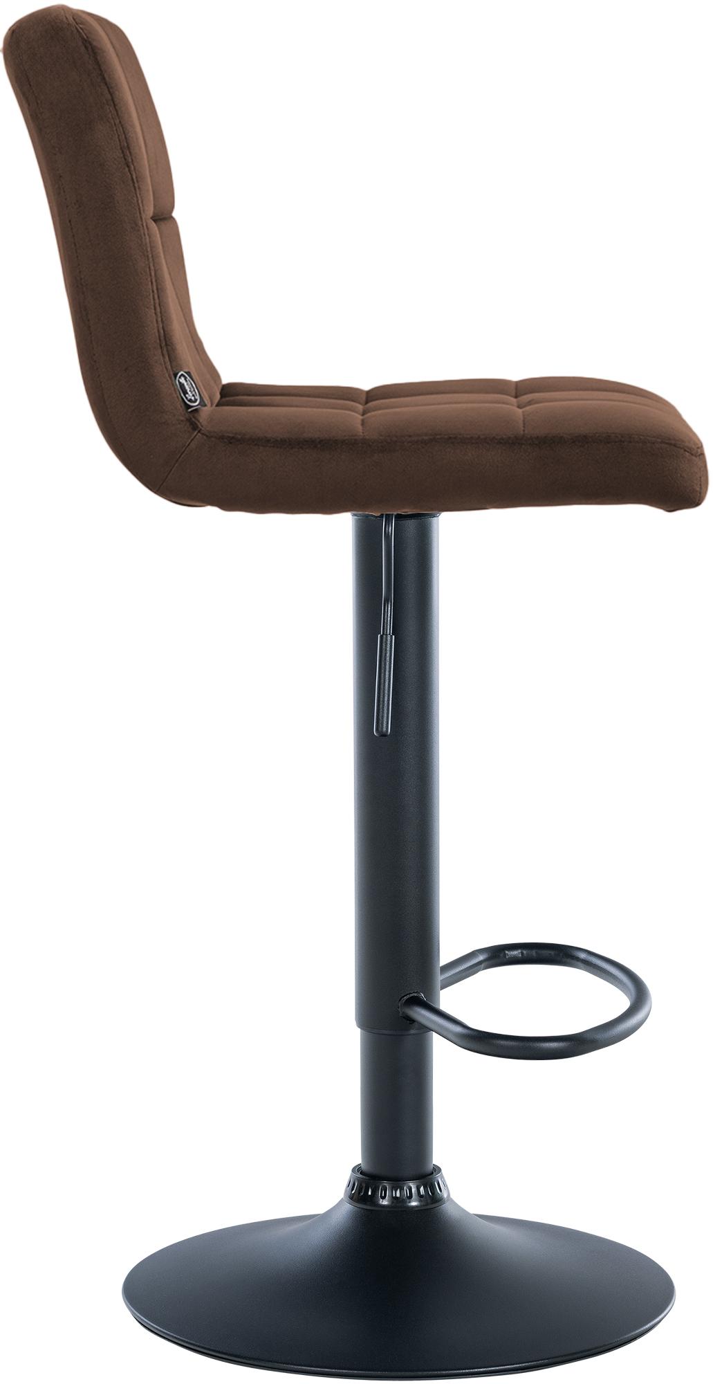 2er Set Barhocker Peru Samt schwarz, braun
