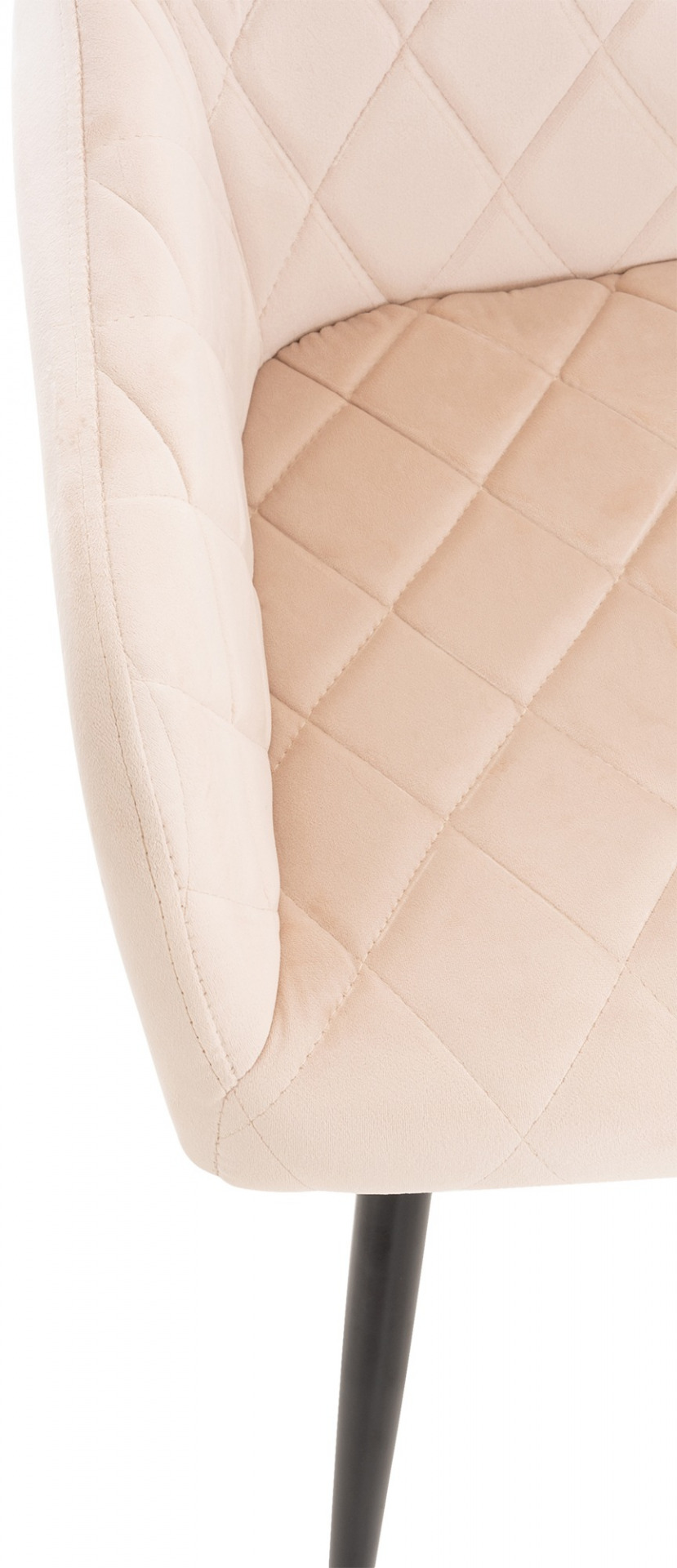 2er Set Esszimmerstuhl Shila Samt, beige