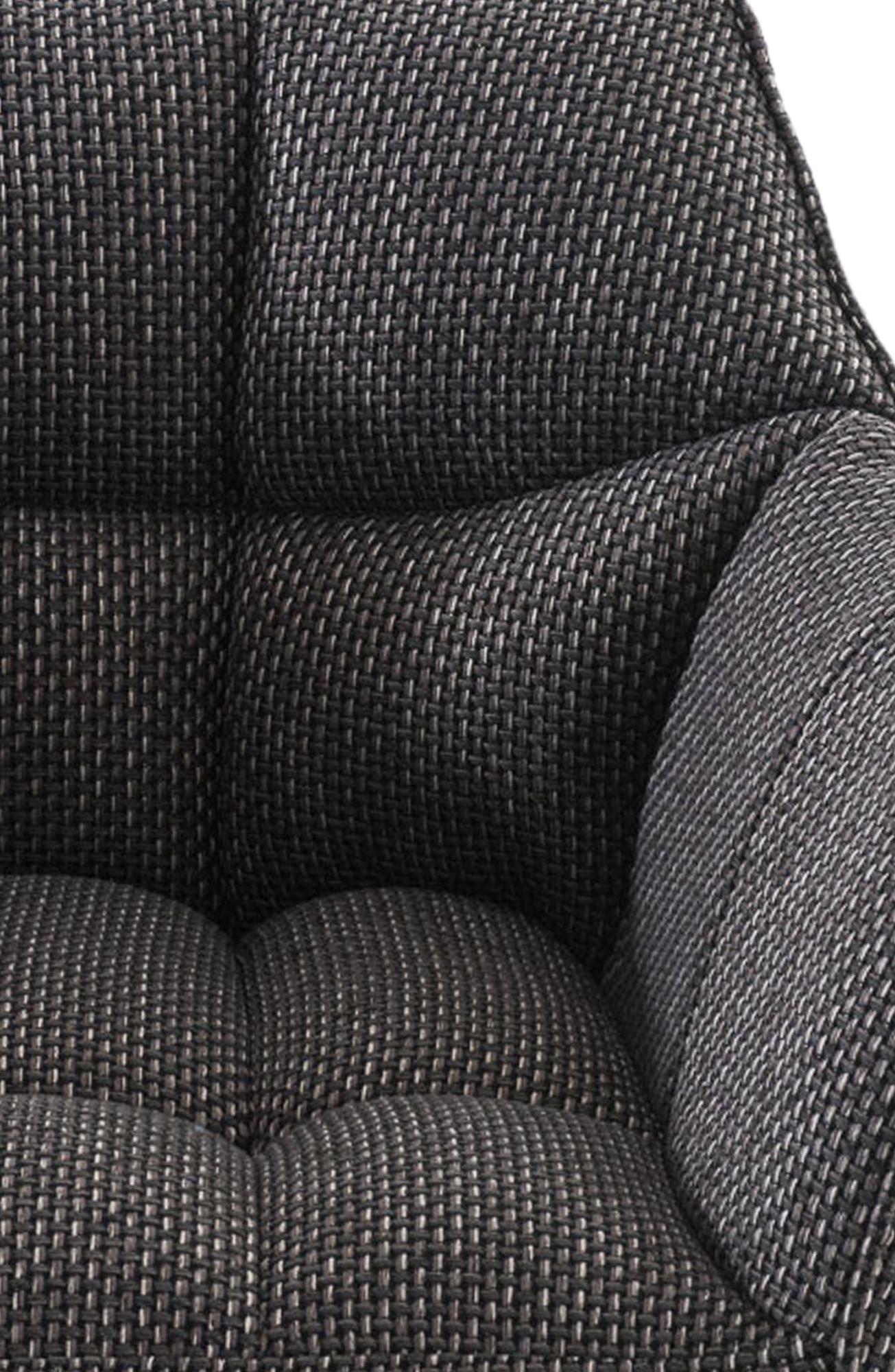 Barhocker Damaso B Stoff mit 4-Fuß Gestell, titangrau