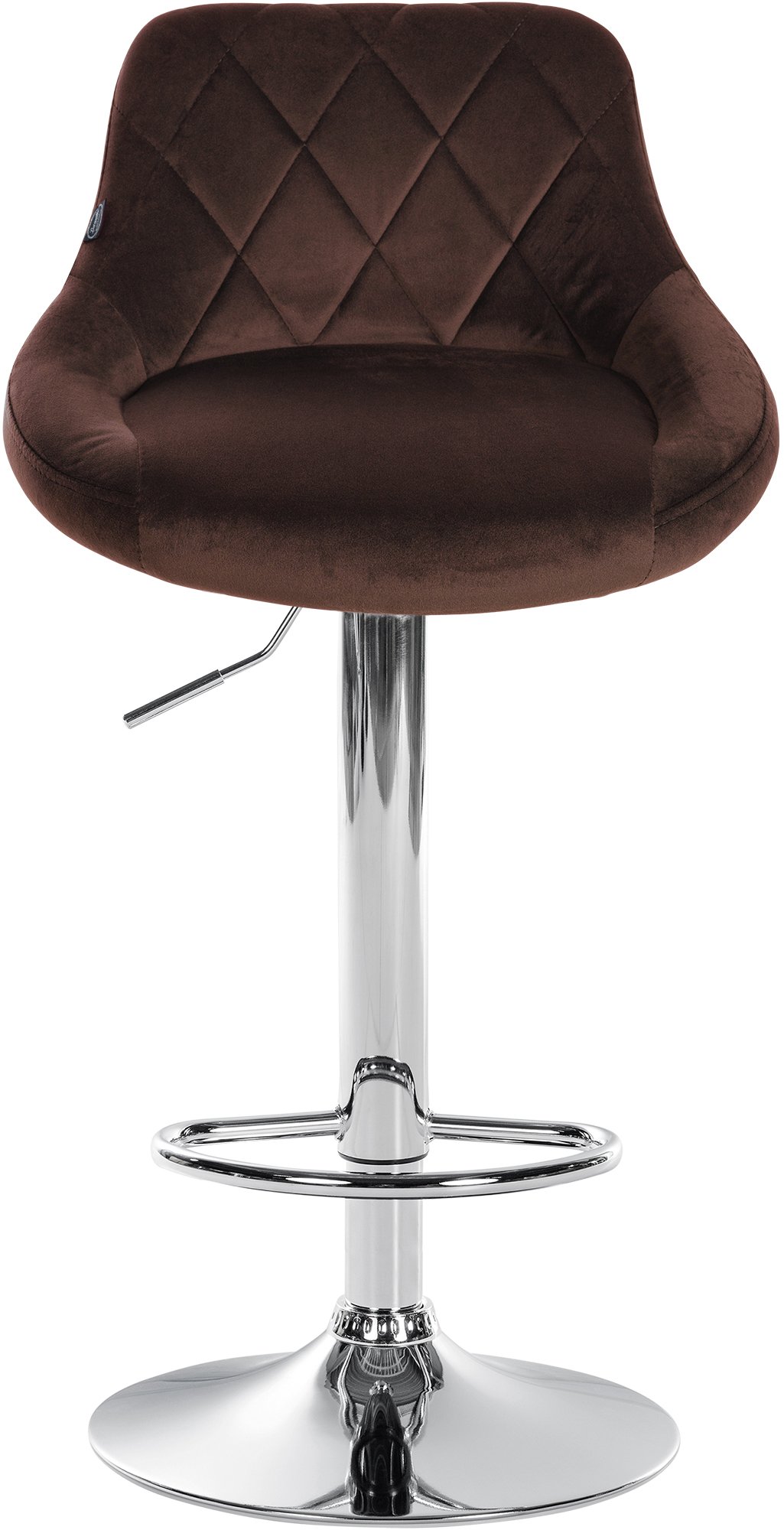 2er Set Barhocker Lazio Samt chrom, braun