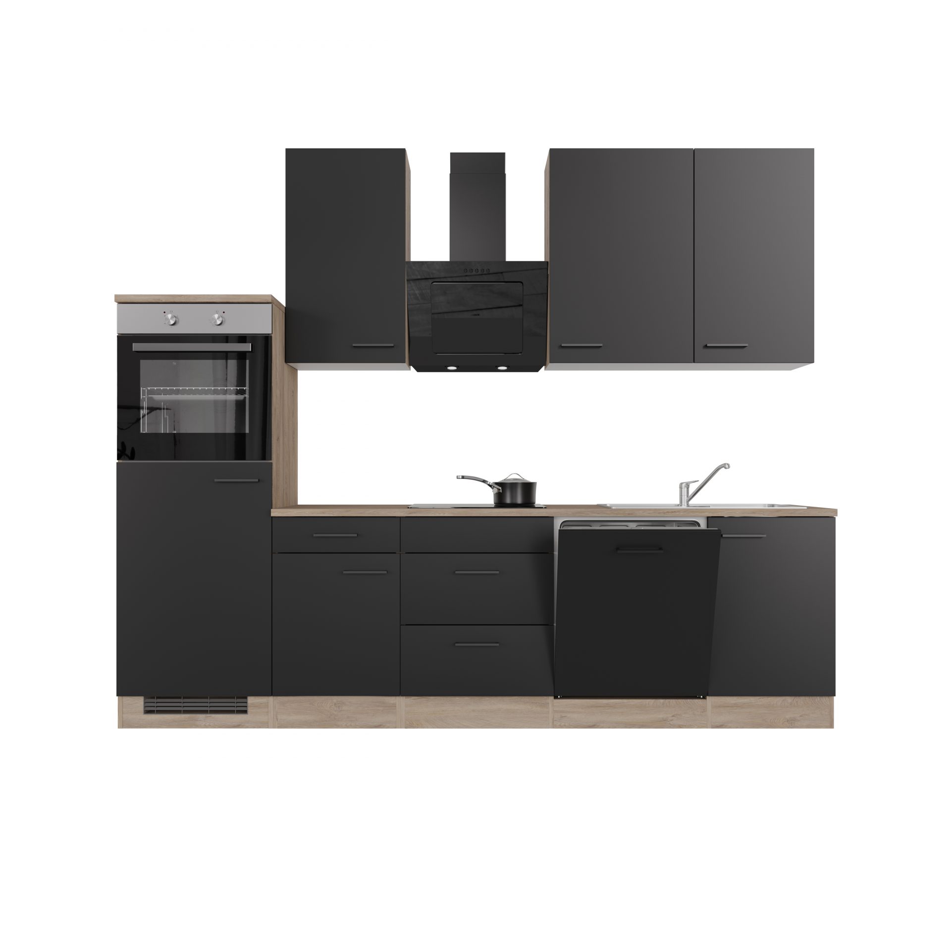 Küchenzeile Capri 280 cm mit E-Geräten