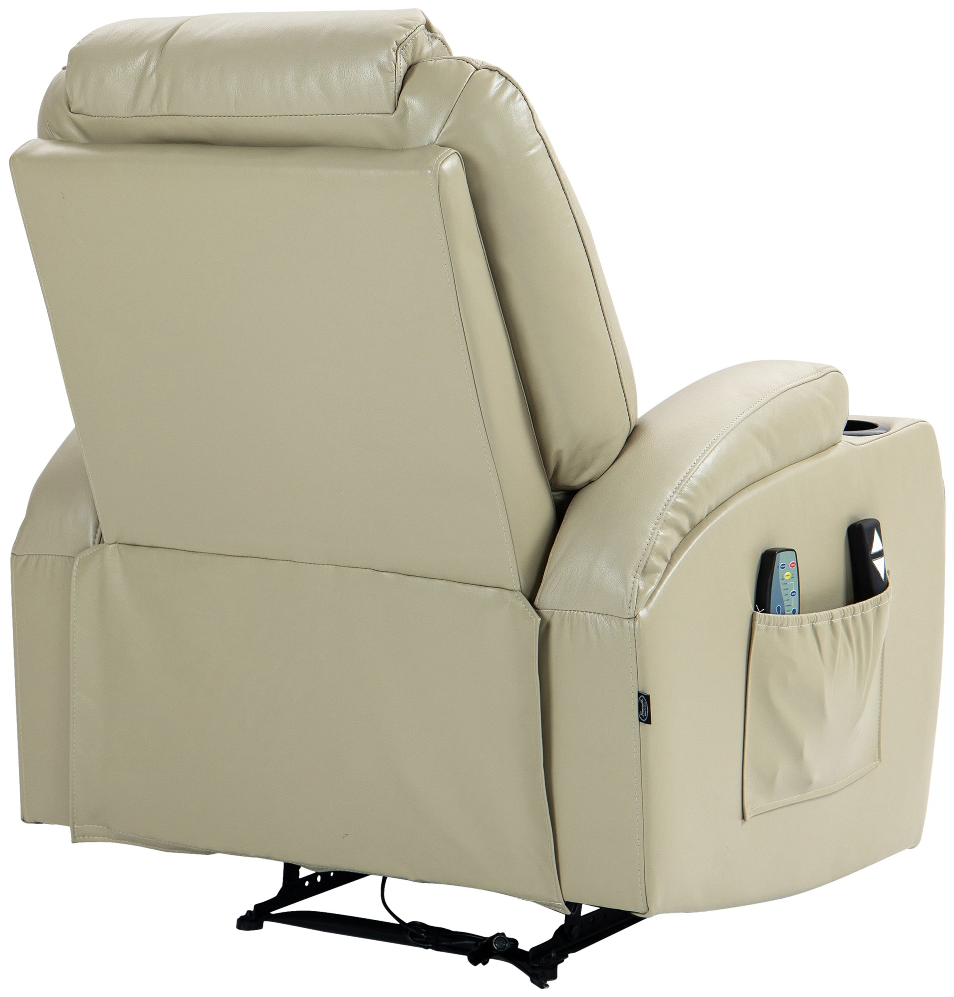 Sessel Hepler mit Massagefunktion Kunstleder, creme