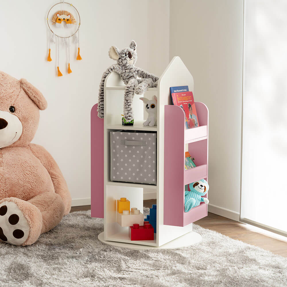 Kinderregal drehbar JUNA - 60 x 60 cm Pink