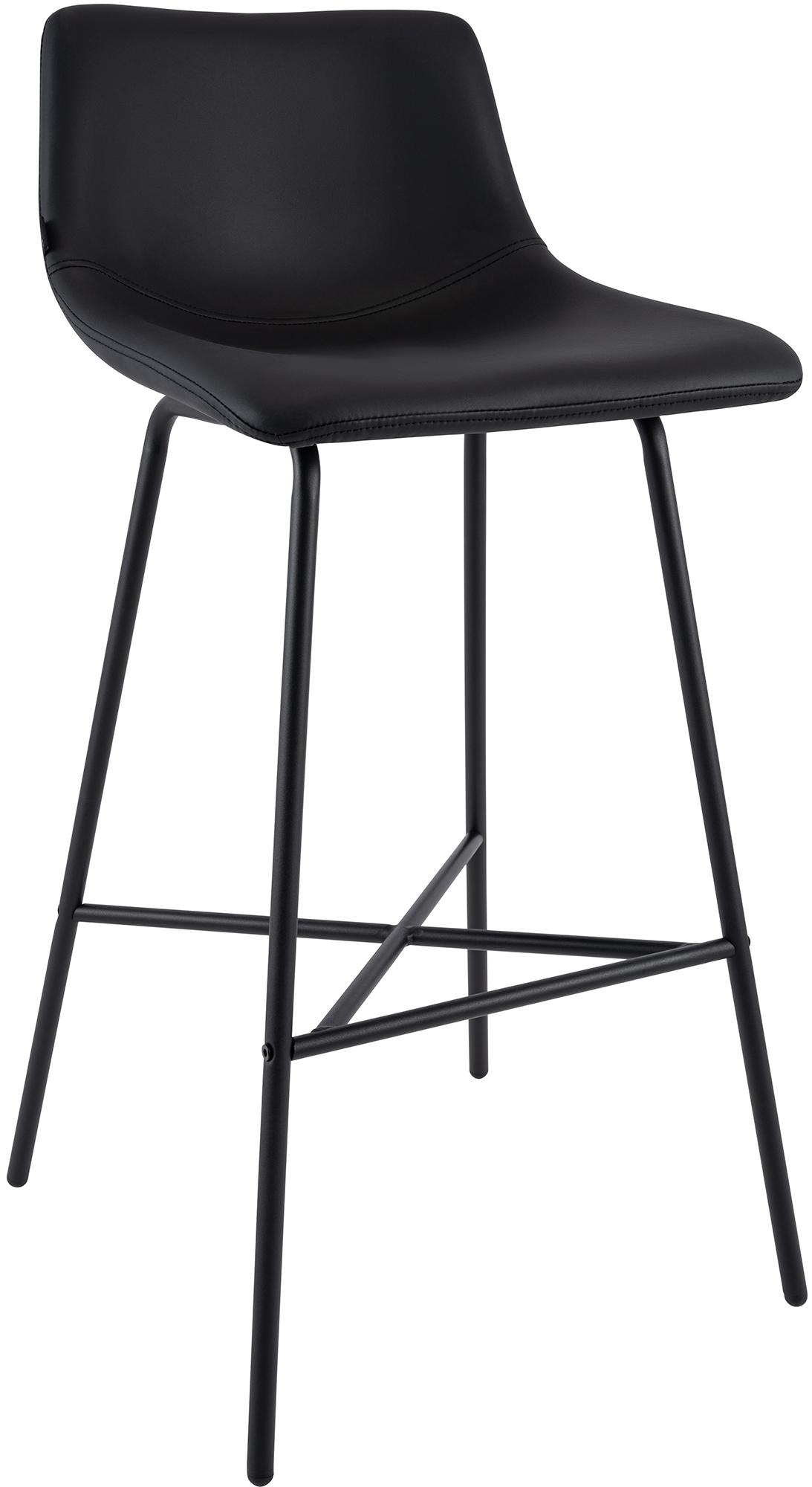 Barhocker Altona Kunstleder, schwarz
