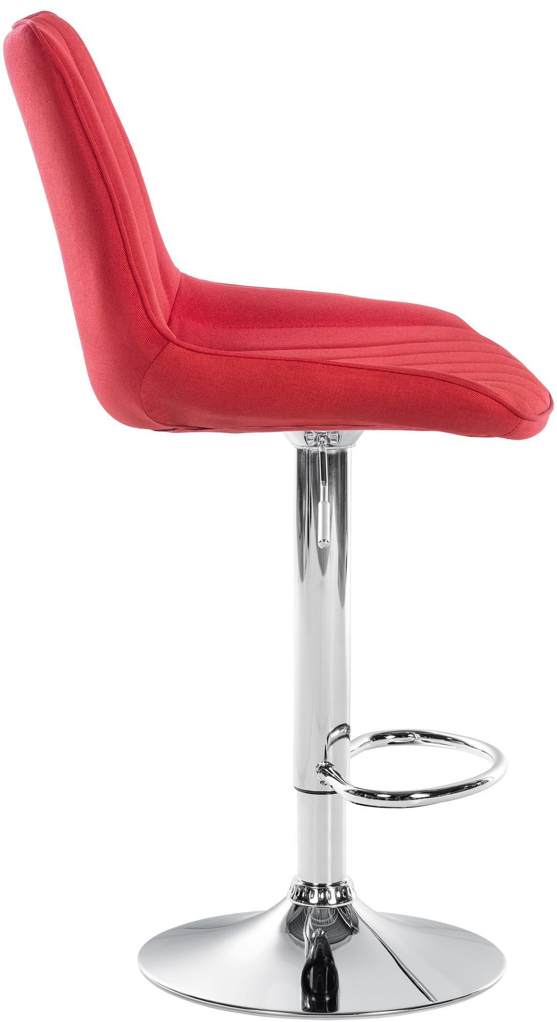 Barhocker Toni Stoff chrom, rot