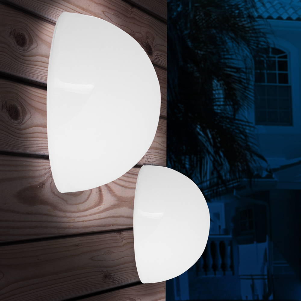LED Solarleuchte 3er-Set halbrund