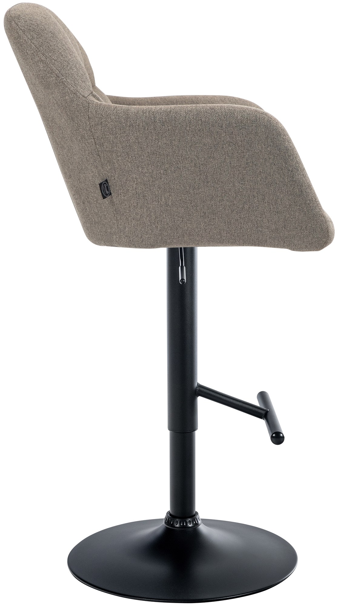 Barhocker Natoma Stoff schwarz, taupe
