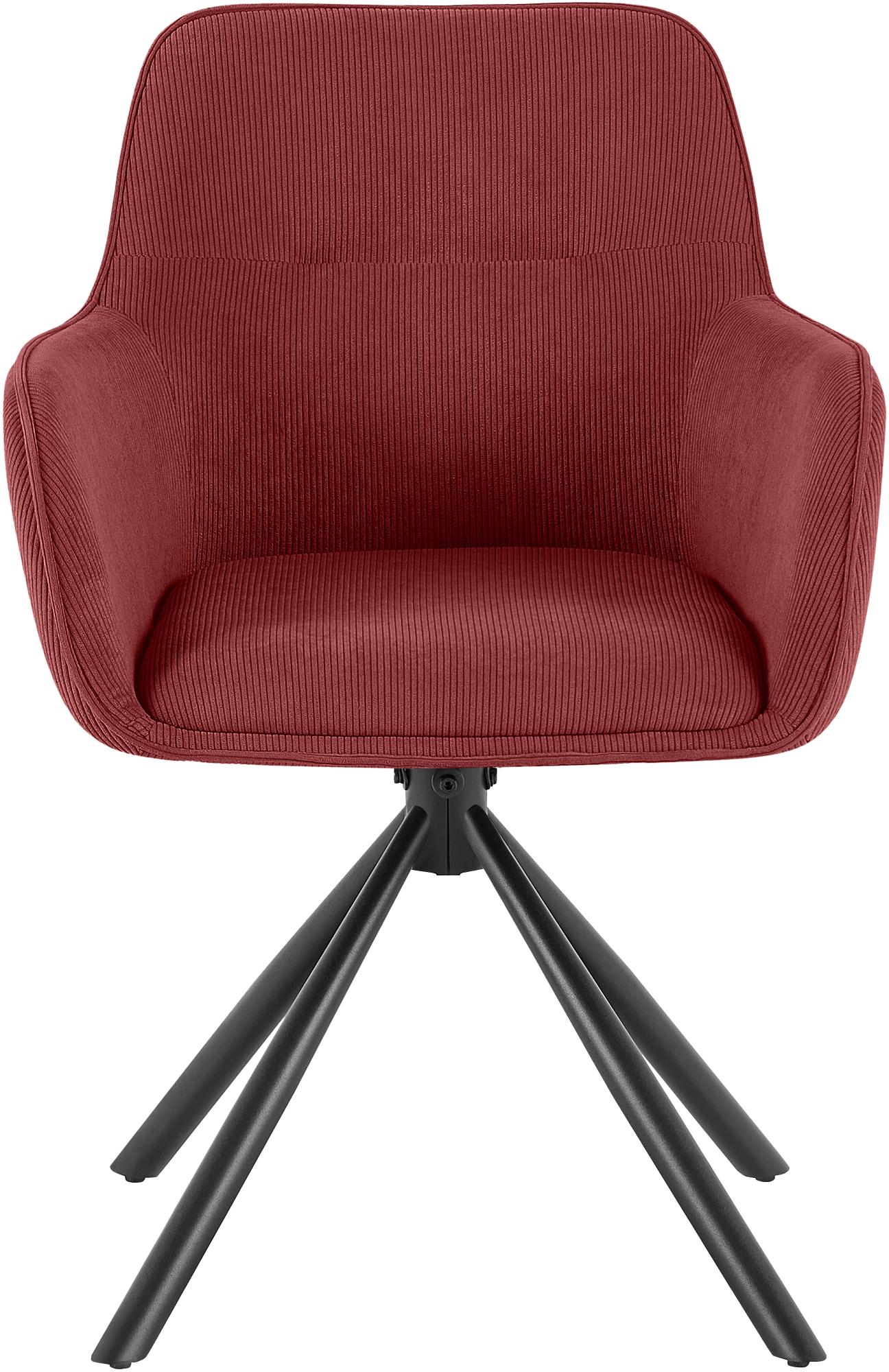 Stuhl Tipton Cord, bordeauxrot