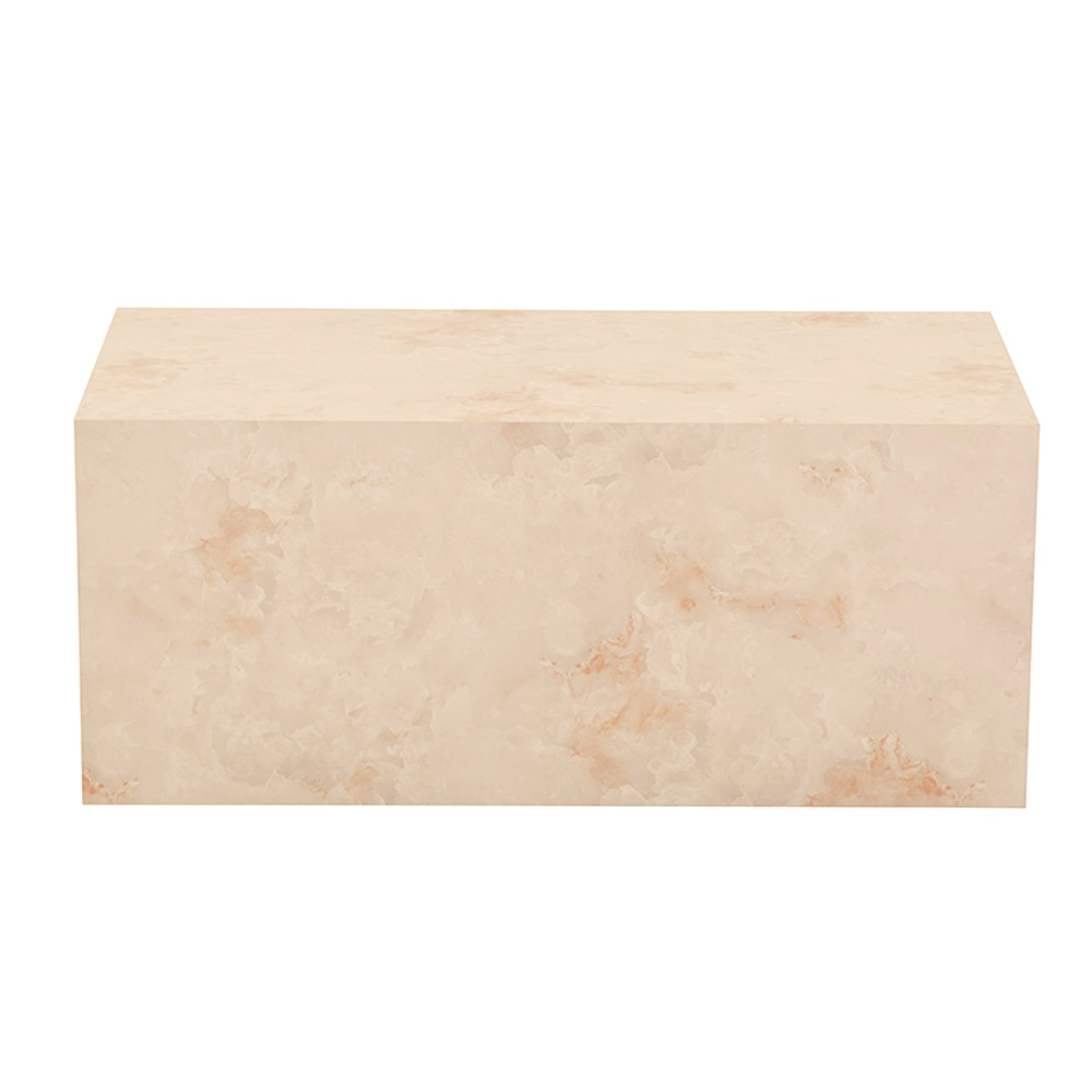 Couchtisch Marmor AMIRI L - 95 x 50 cm Sandstein