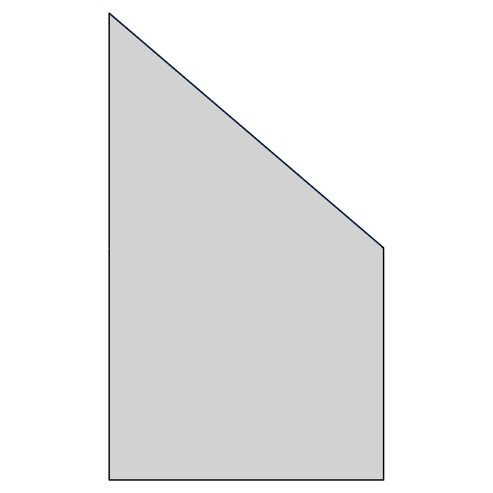530756 RUDE-Serie Systemglas Ecke rechts, B1030 x H1740/870 x T8 mm, Vollflächen-Dekor 84, satiniert