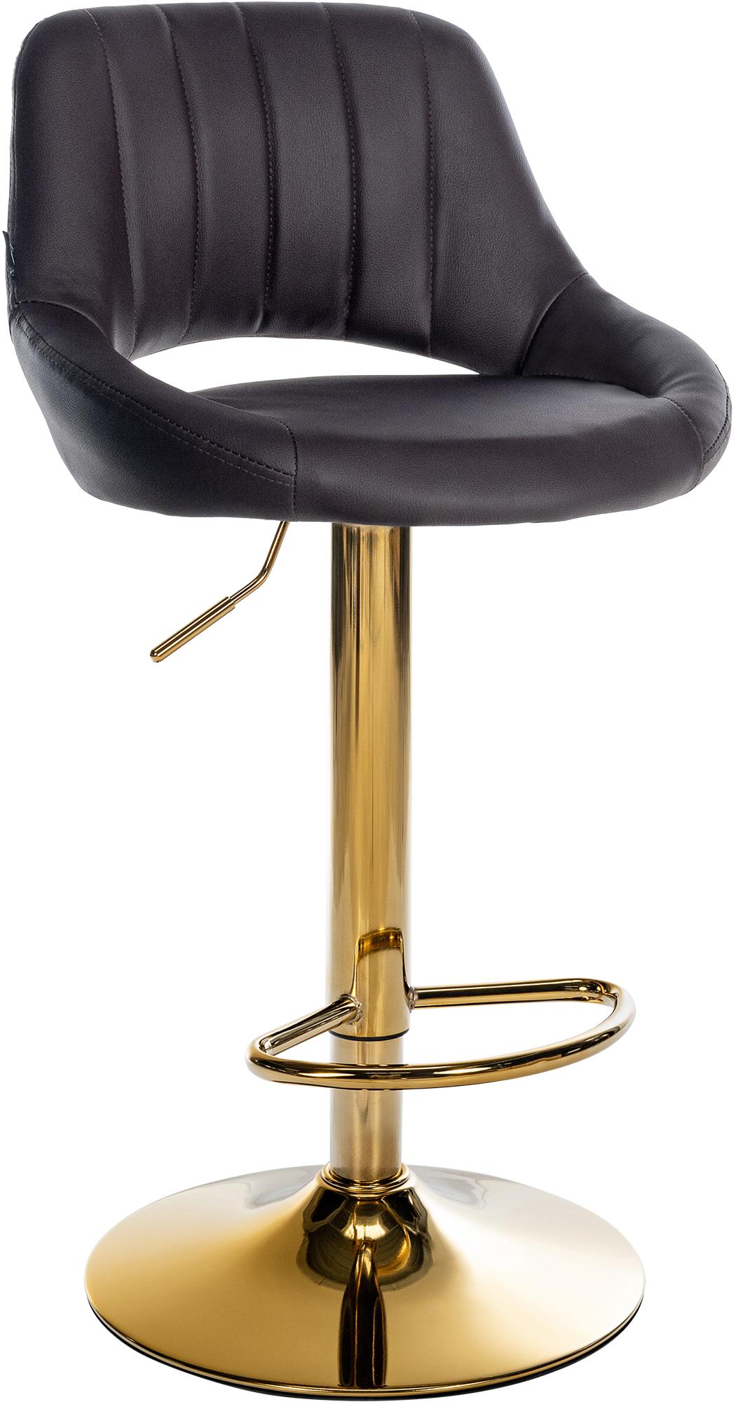 Barhocker Milet Kunstleder gold, braun