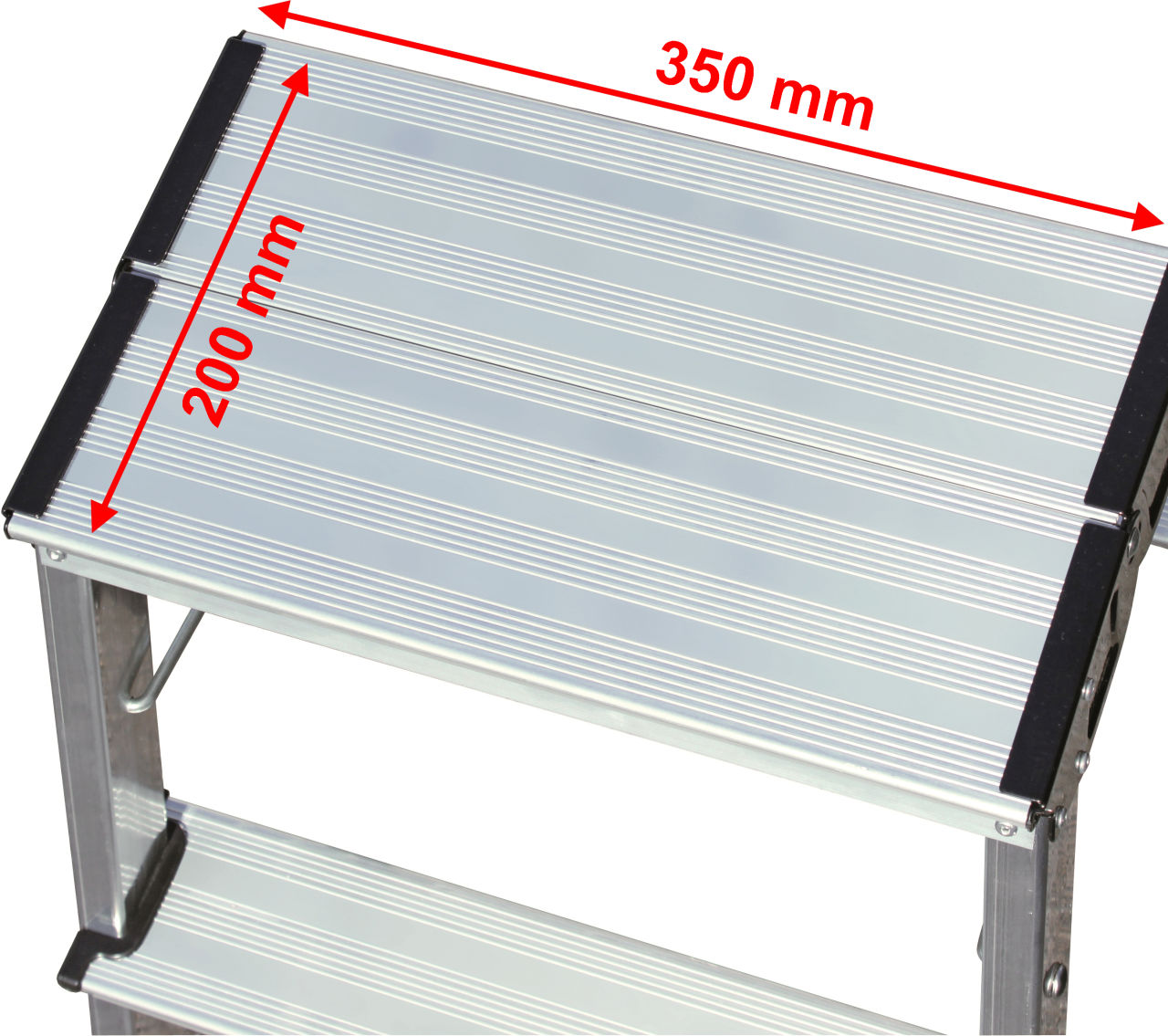MONTO Doppel-Klapptritt Treppy, 2x2 Stufen, Aluminium
