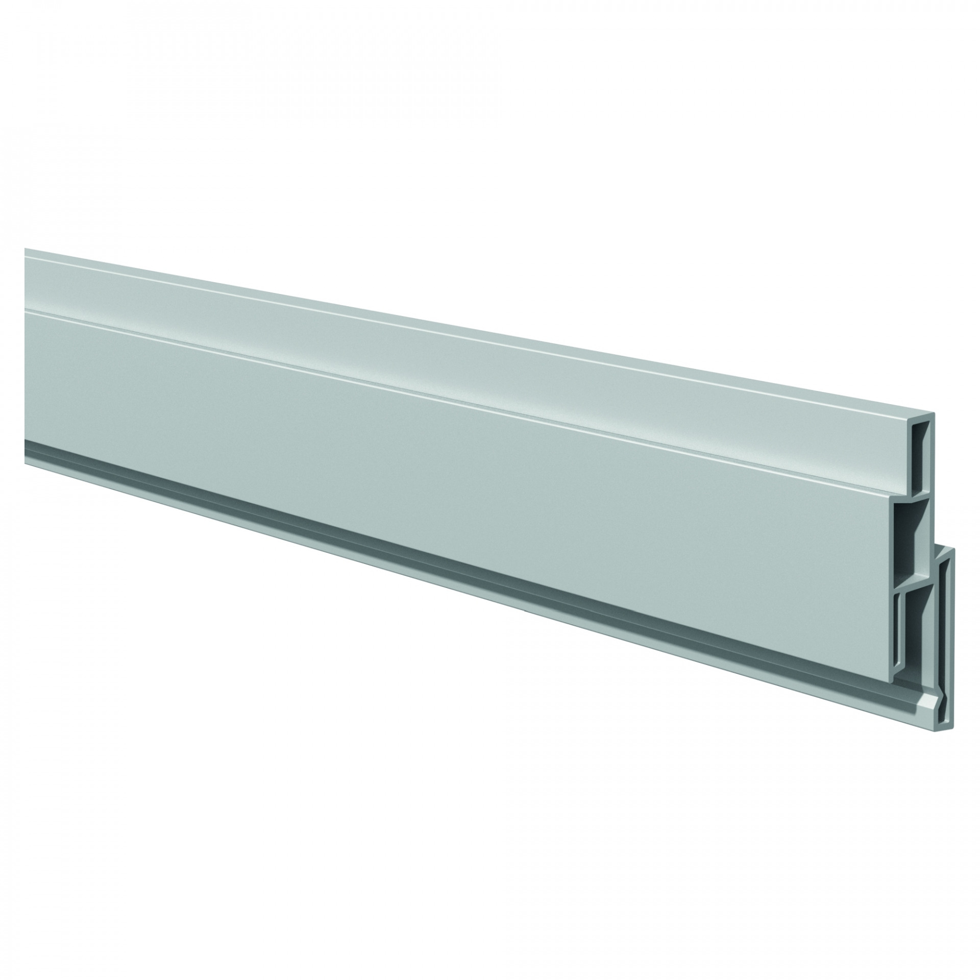 LIGHTLINE Steckzaunsystem, Dekorleiste silbergrau, 17 x 25 mm, Länge 176 cm