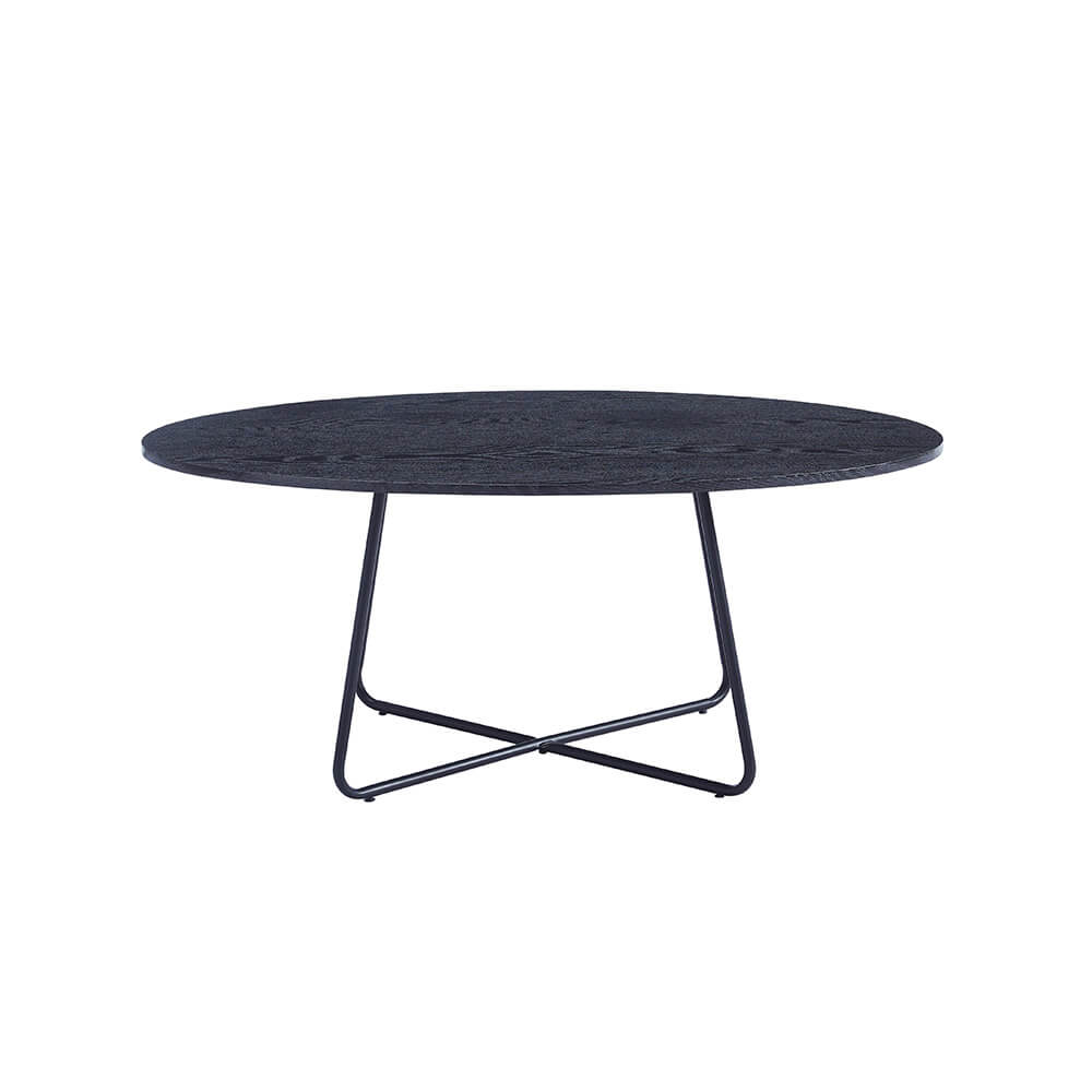 Couchtisch Oval NOVARIS - 110 x 66 cm Dark Oak