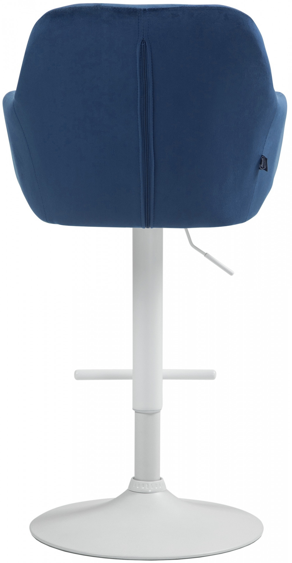 Barhocker Natoma Samt weiß, blau