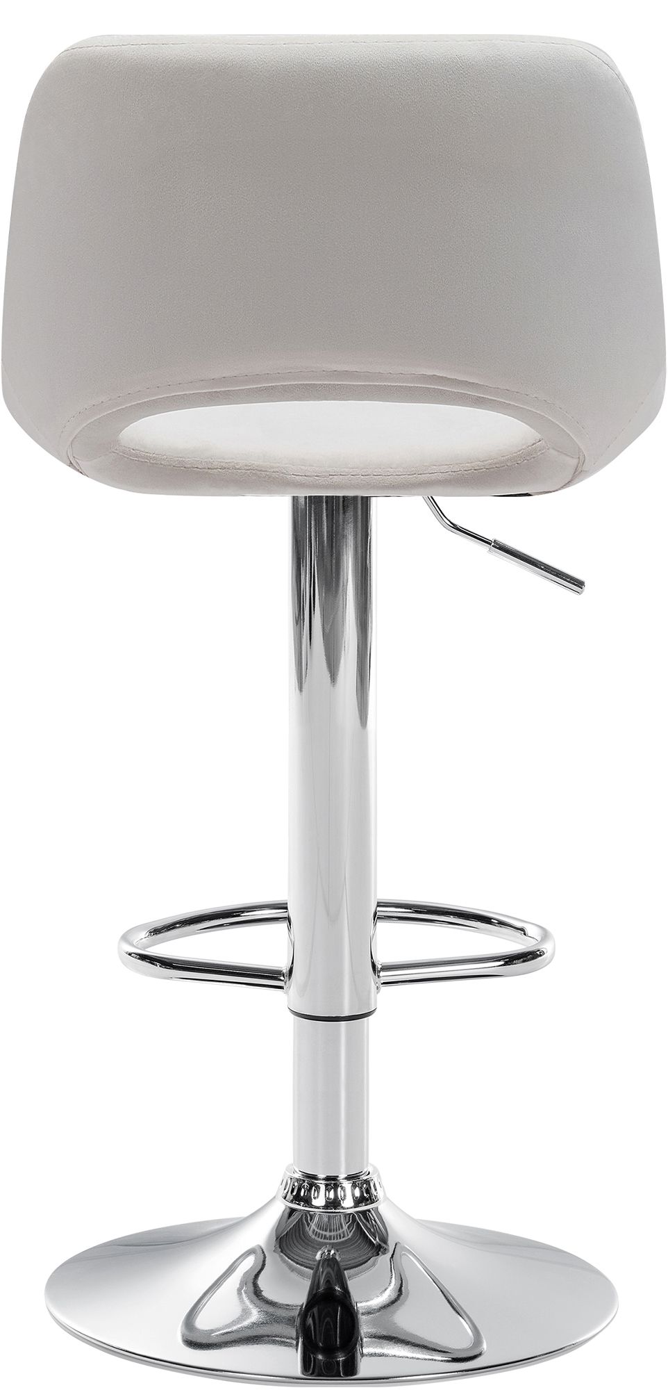 2er Set Barhocker Camden Samt chrom, creme
