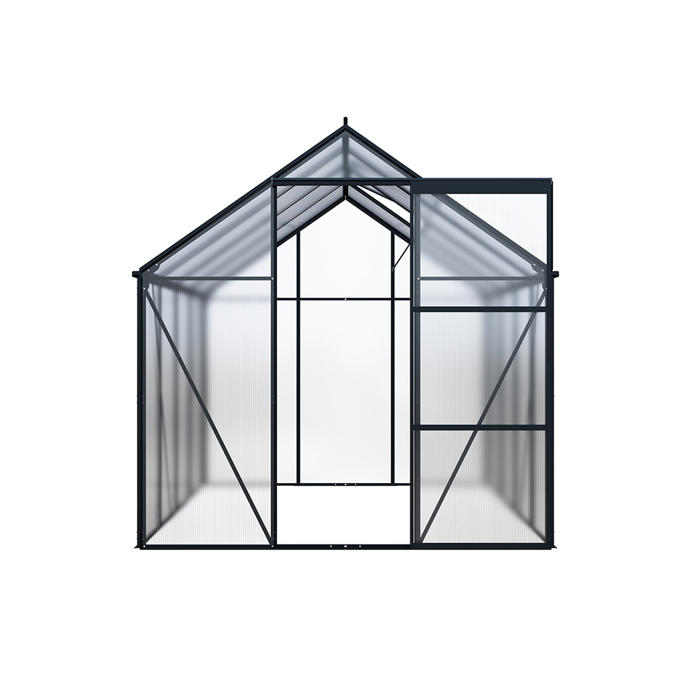 Eco Gewächshaus WALENA Schwarz - 252 x 190 cm
