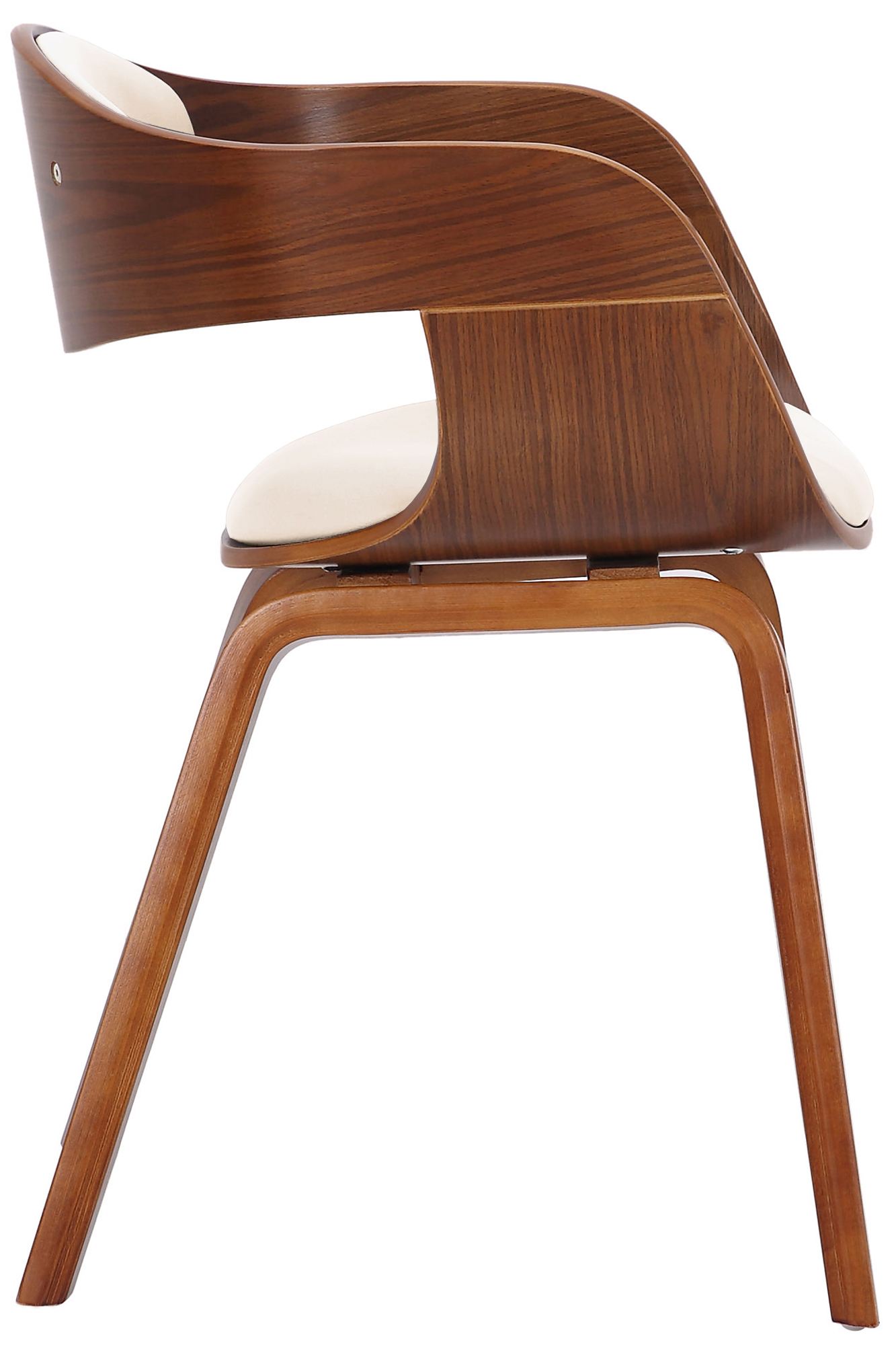 Besucherstuhl Kingston, walnuss/creme