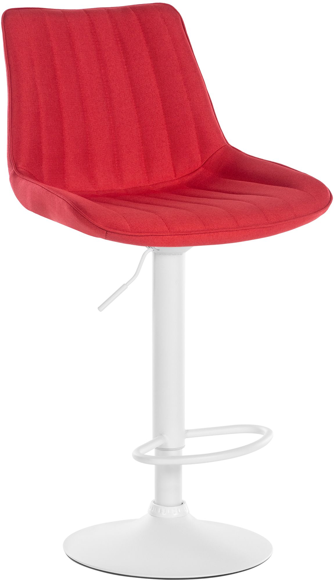 Barhocker Toni Stoff weiß, rot