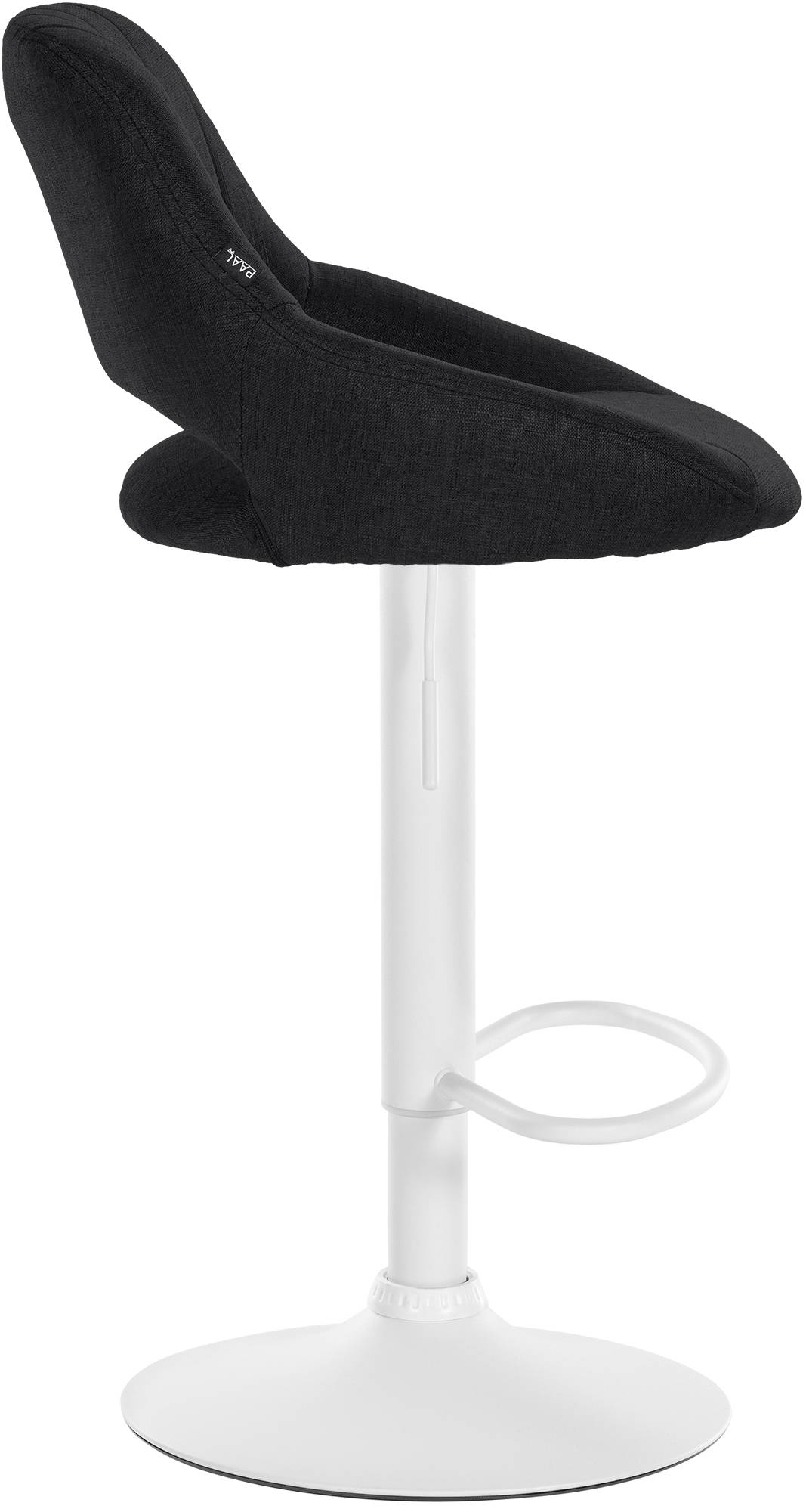 Barhocker Milet Stoff weiß, schwarz