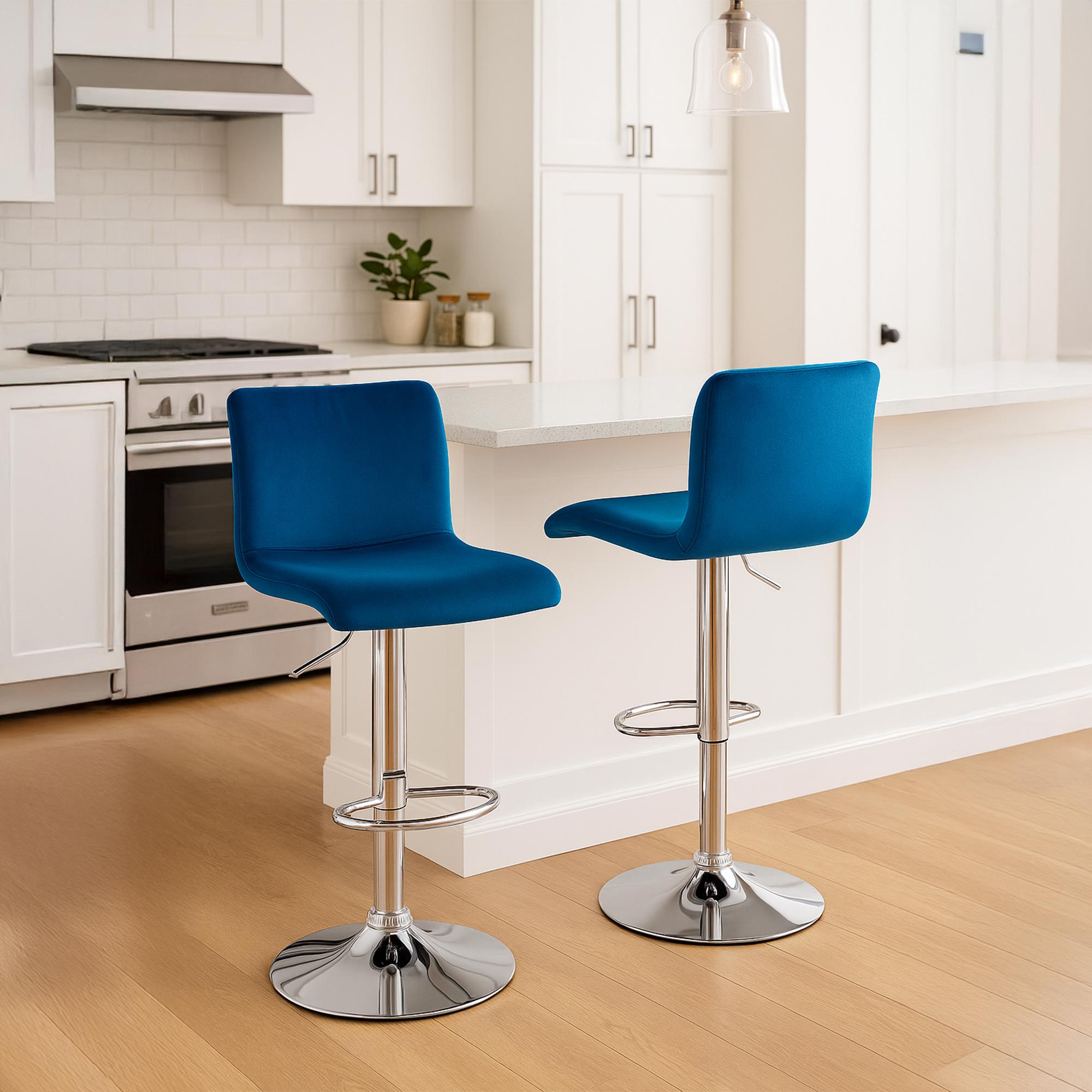 Barhocker Hoover Samt C, blau