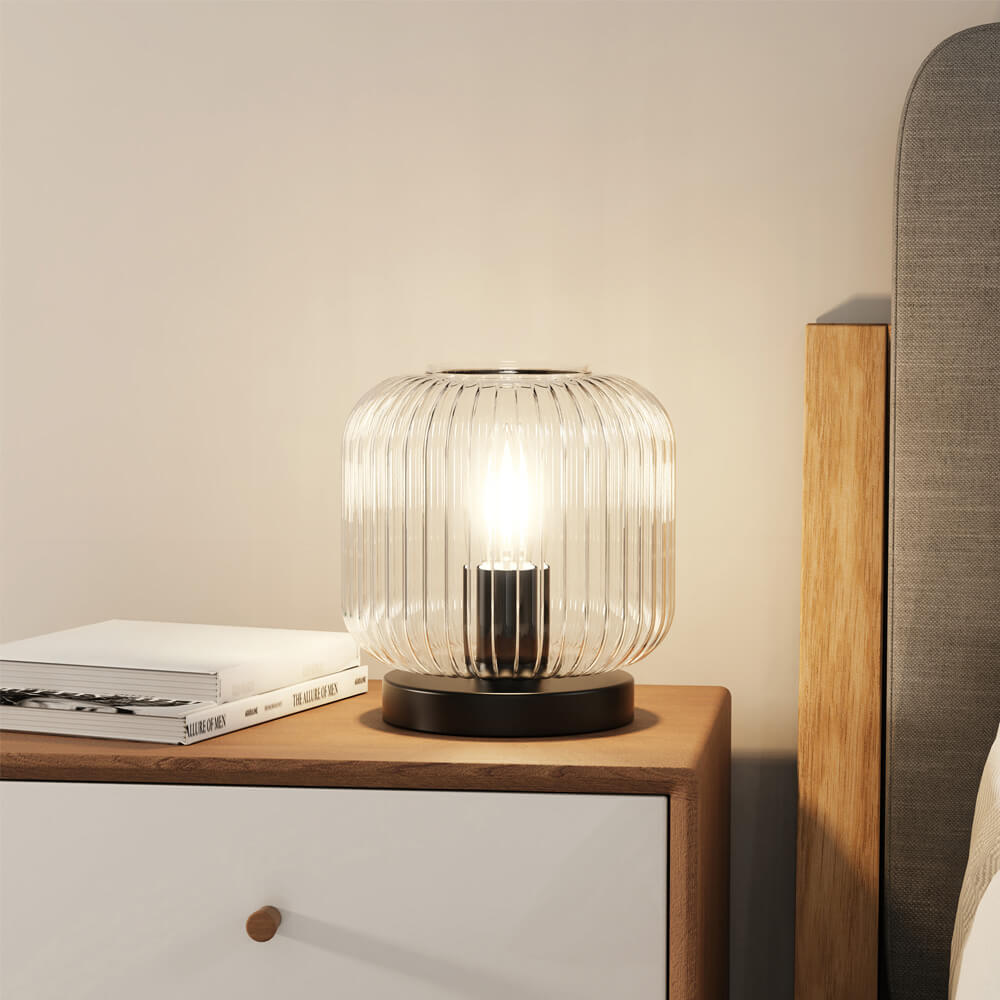 Tischlampe aus Glas LILY - Transparent