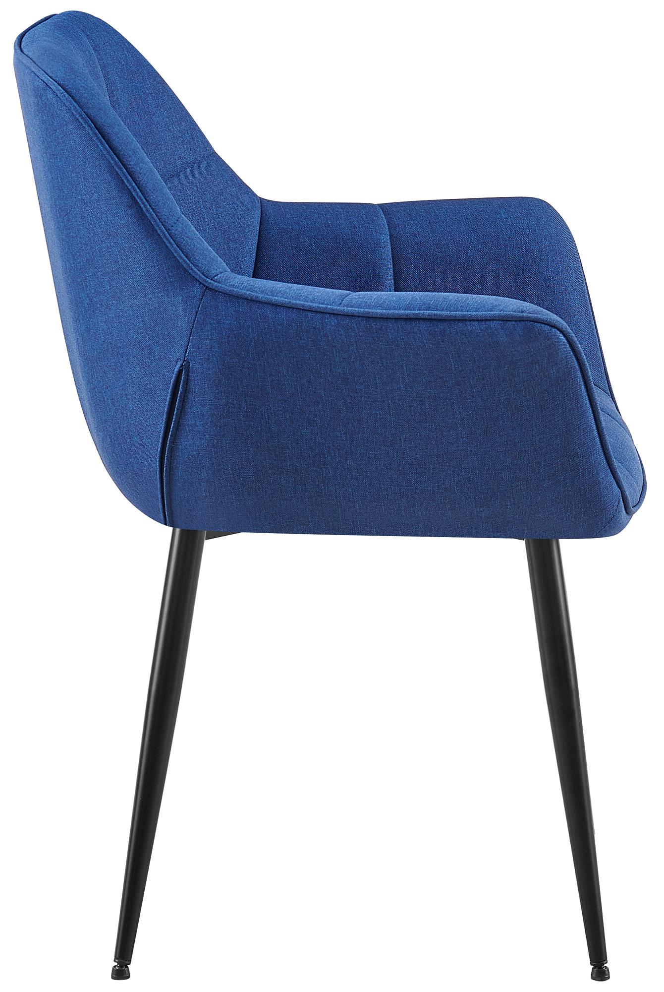 Esszimmerstuhl Roseville Stoff, blau