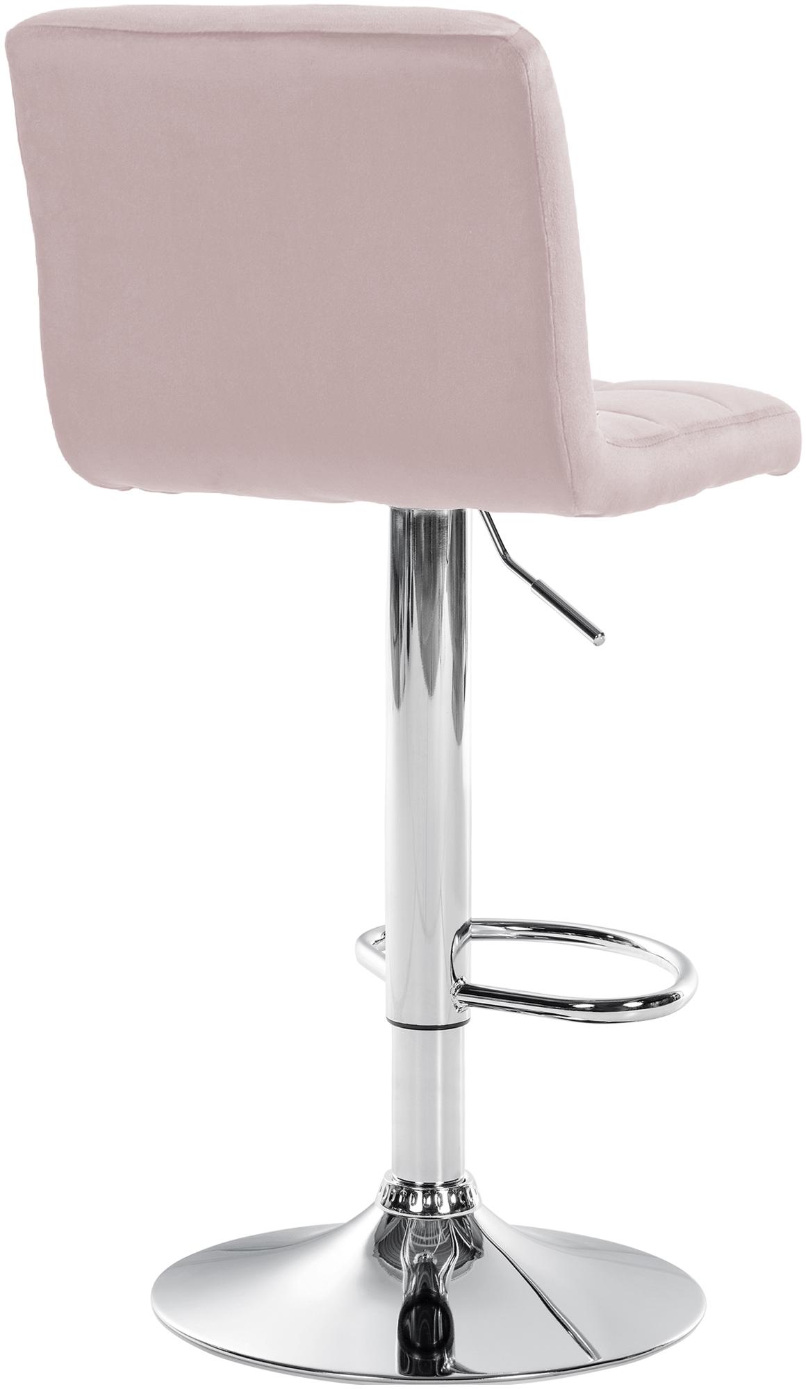 Barhocker Peru Samt chrom, rosa