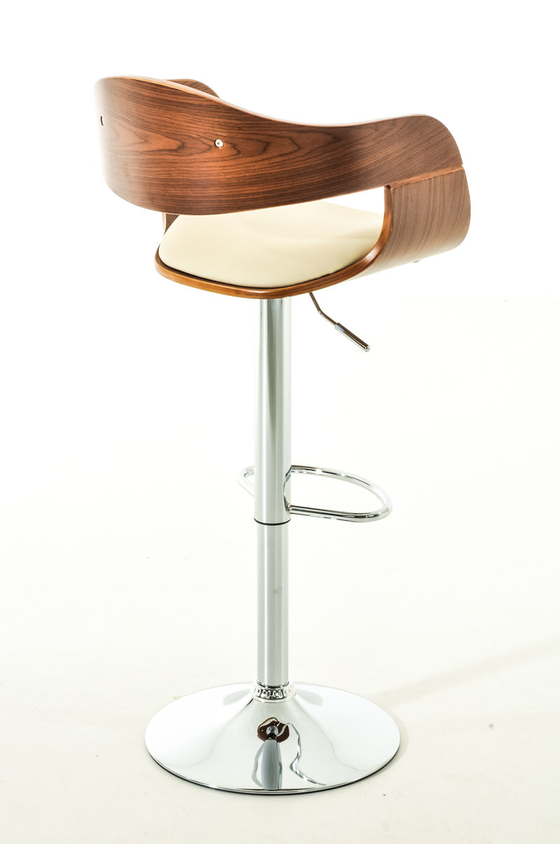 2er Set Barhocker Kingston C Kunstleder, walnuss/creme