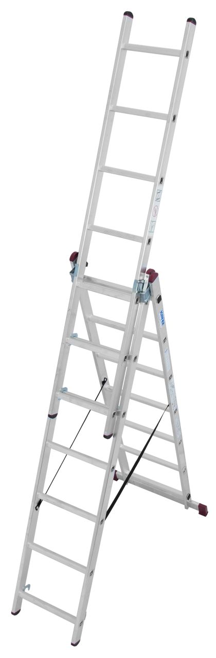 CORDA Vielzweckleiter mit Treppenfunktion 3x7 Sprossen