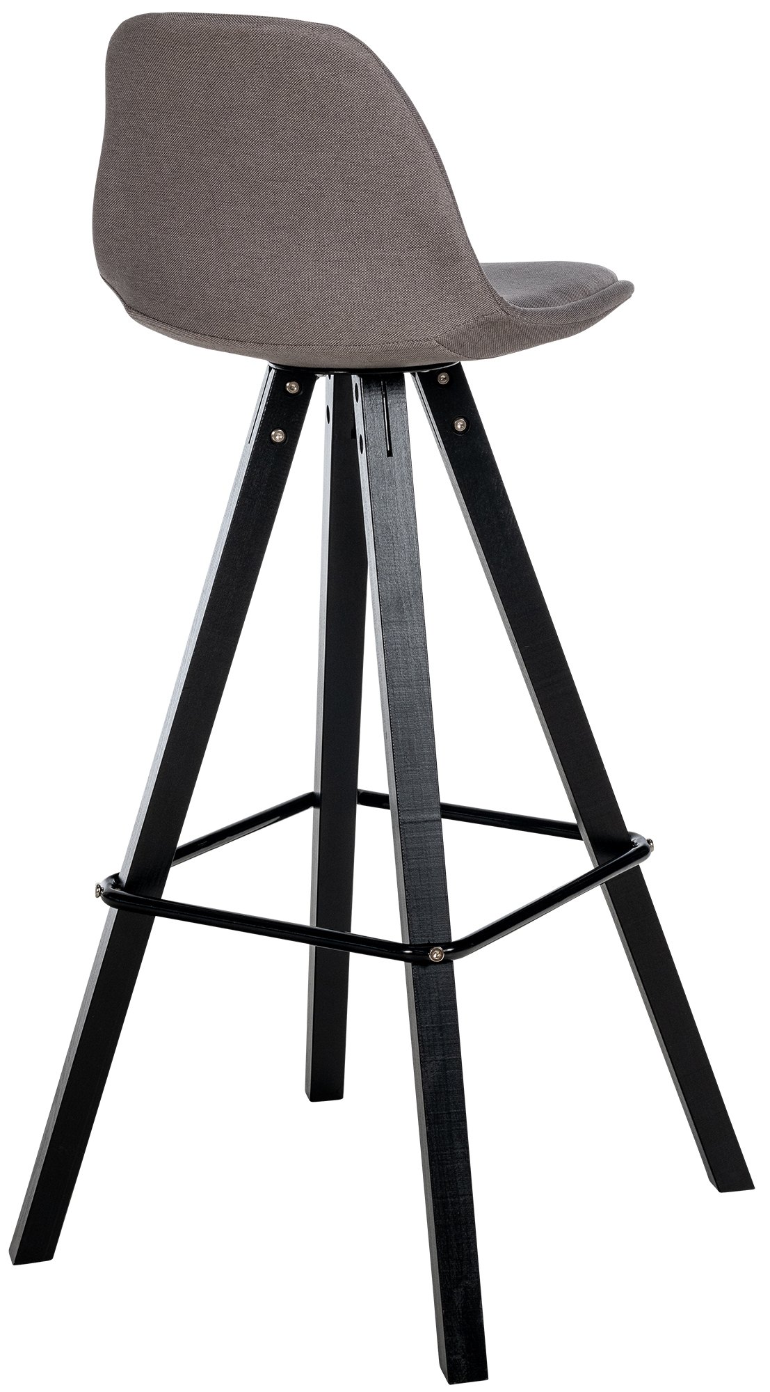 Barhocker Corbin Stoff Square schwarz, taupe