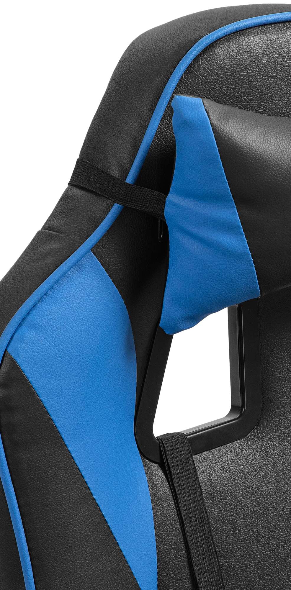Bürostuhl Orkney Kunstleder, schwarz/blau
