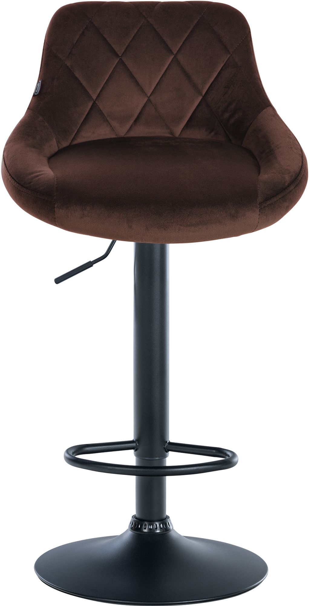 Barhocker Lazio Samt schwarz, braun