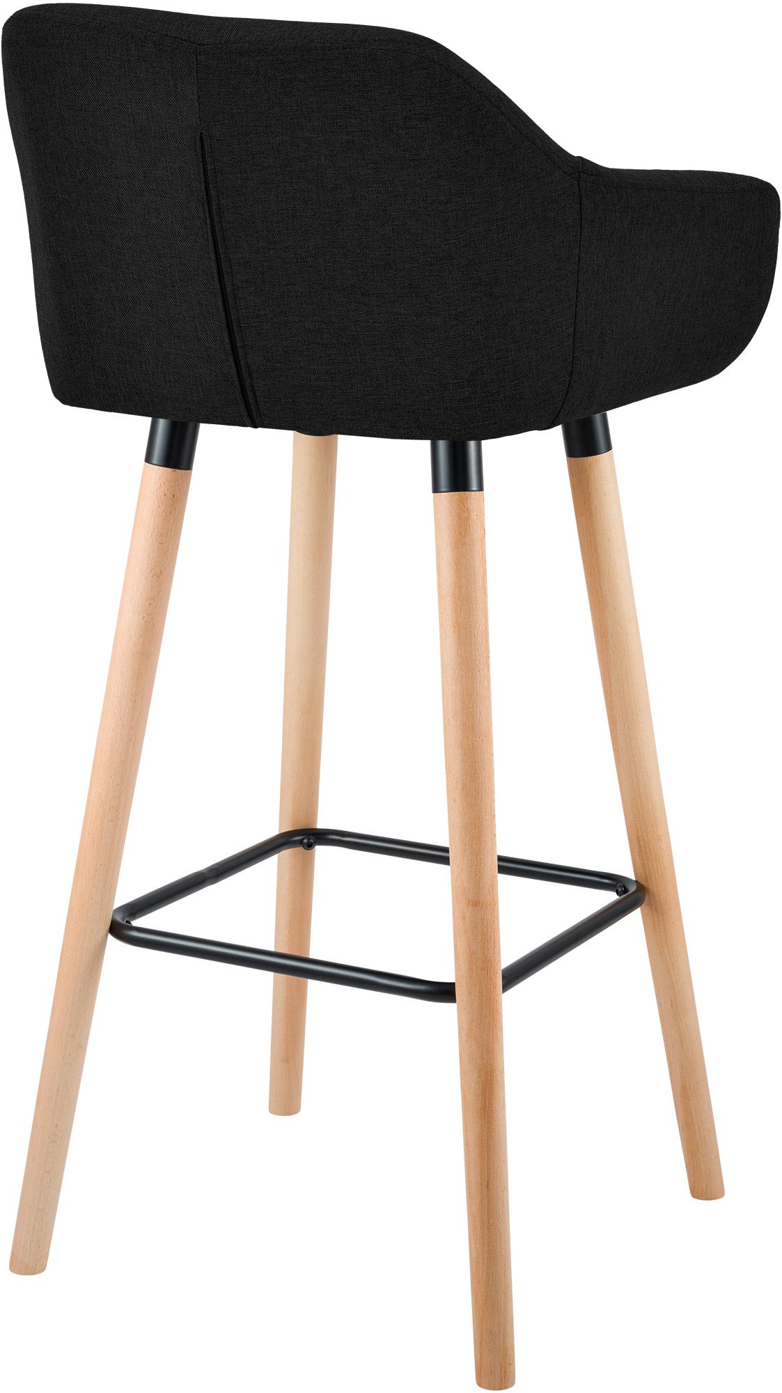 Barhocker Grant Stoff, schwarz