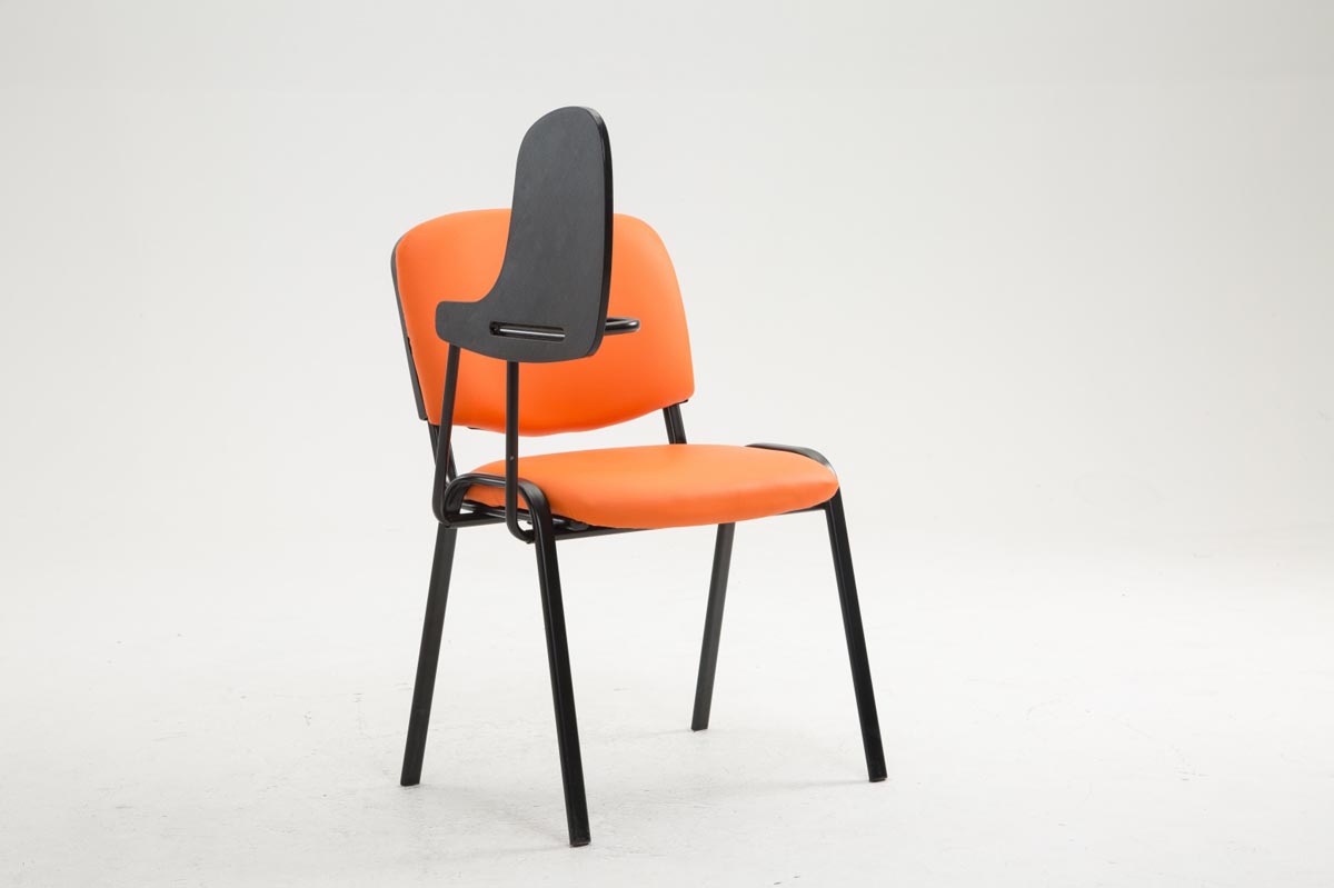Stuhl Ken mit Klapptisch Kunstleder, orange