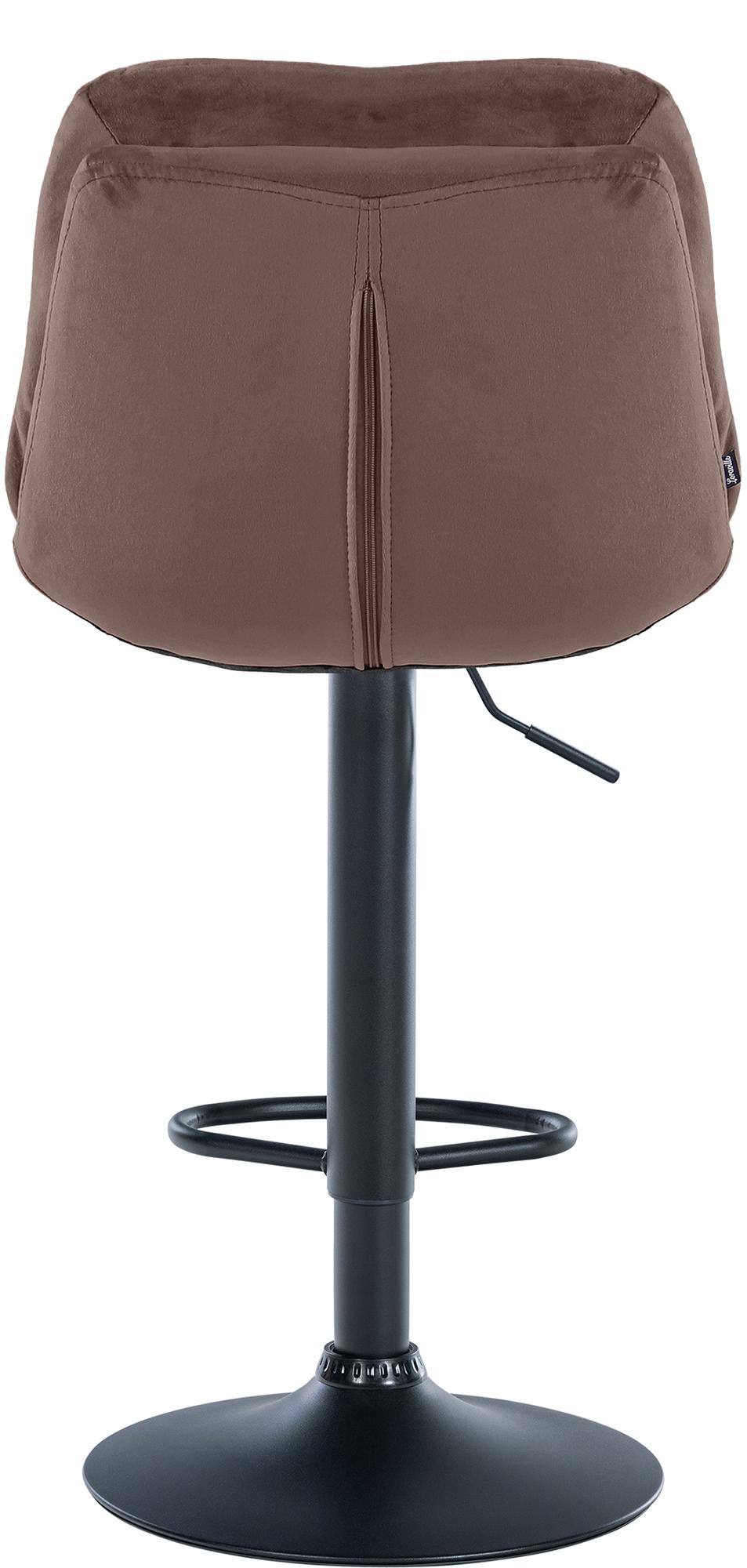Barhocker Laurel Samt schwarz, braun