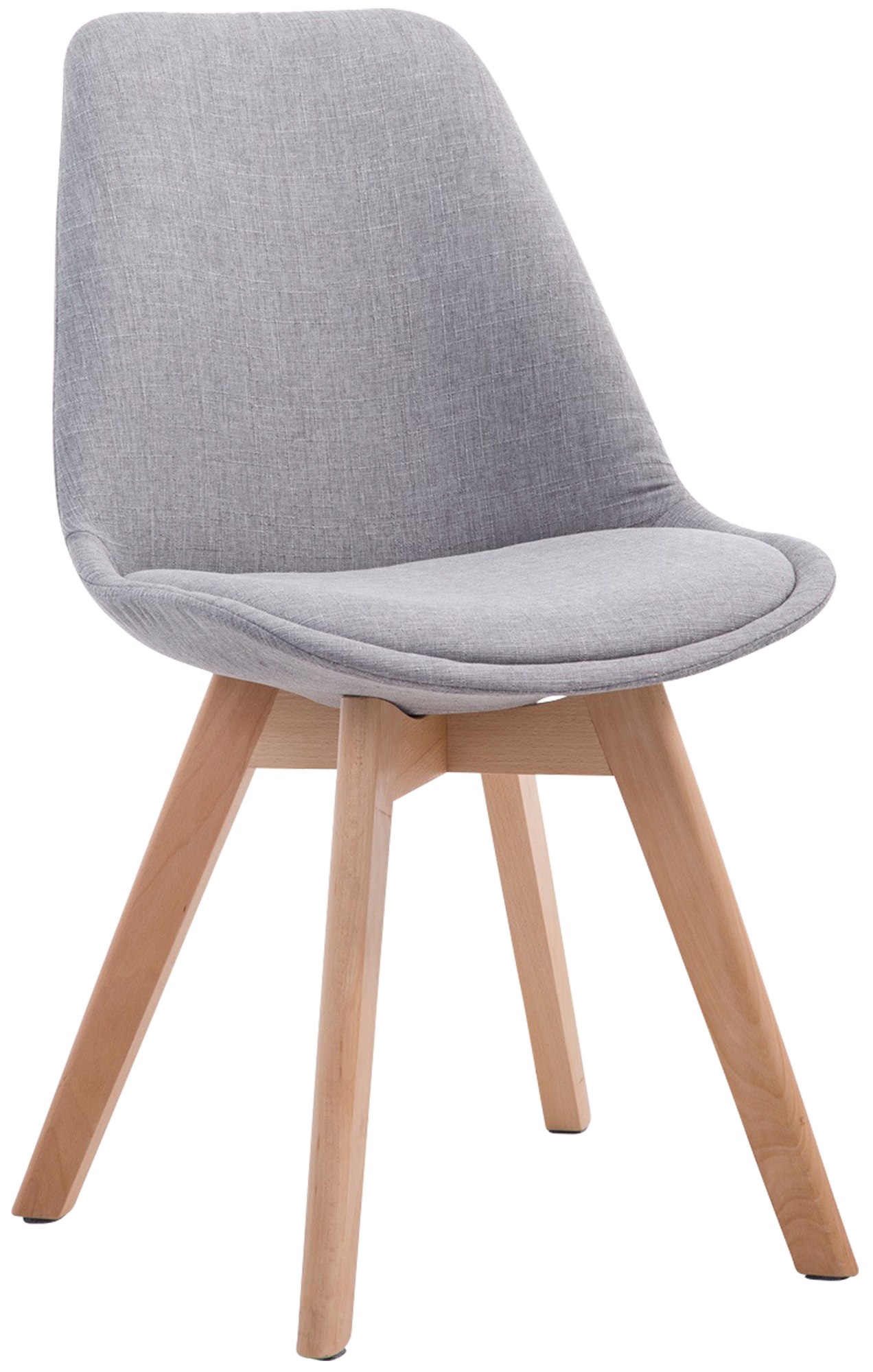 Besucherstuhl Borneo V2 Natura Stoff, grau