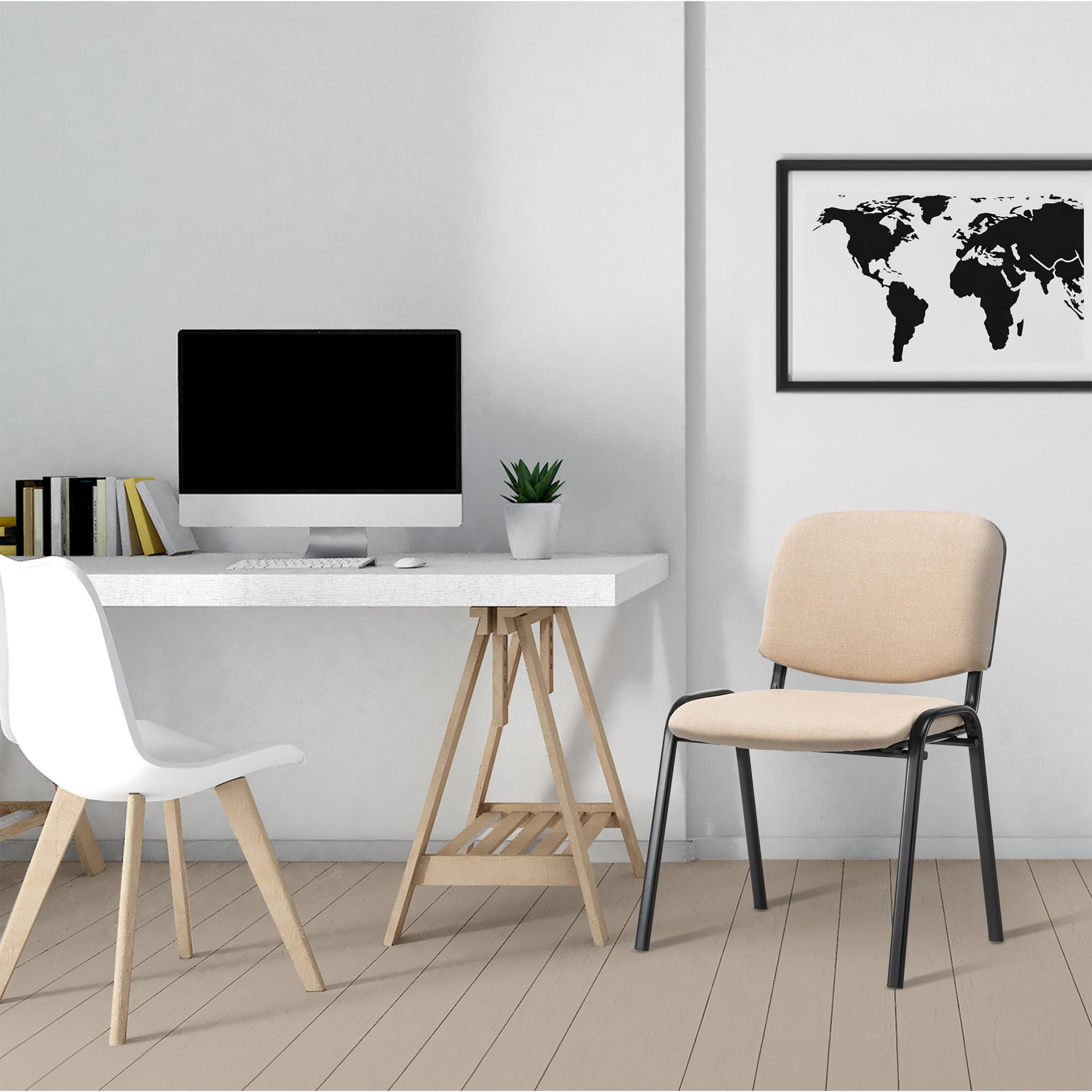 Besucherstuhl Ken Stoff, creme