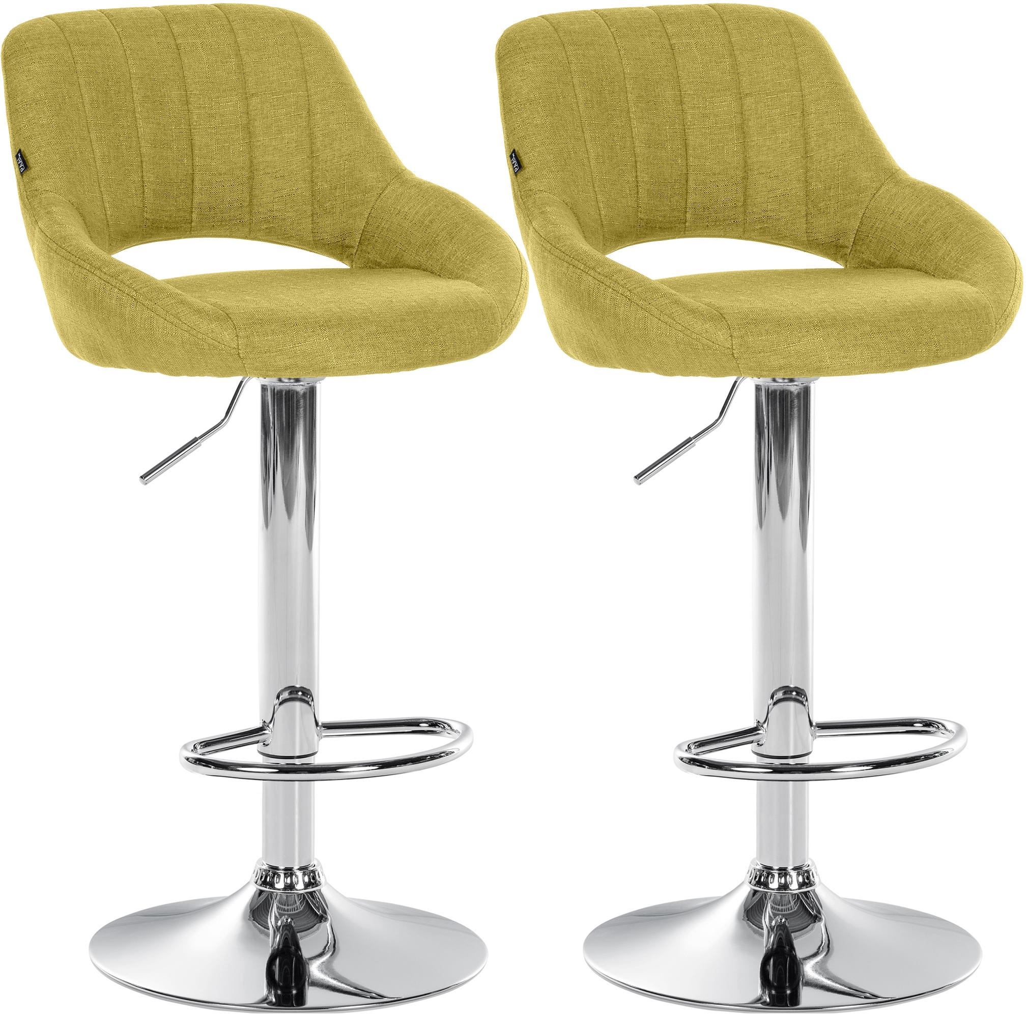 2er Set Barhocker Milet Stoff C, grün