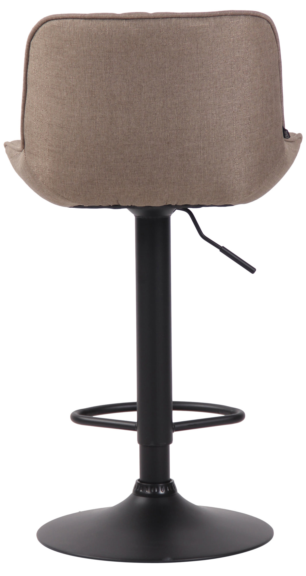 Barhocker Lentini Stoff schwarz, taupe