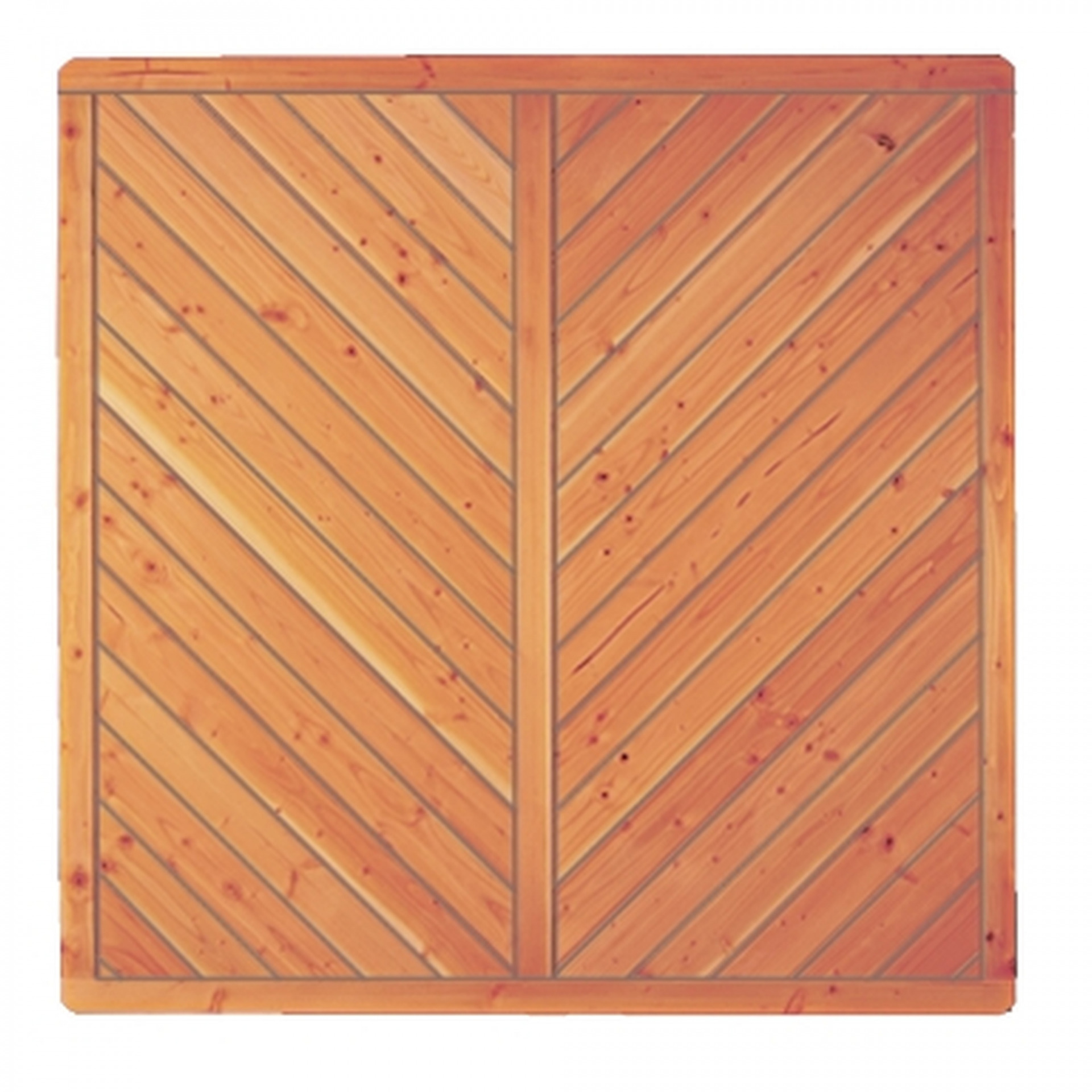 CLASSICO-Serie gerade, 180 x 180 cm, Lärche/ Douglasie, Rahmen 40/68 mm, Profilbretter 16/118 mm